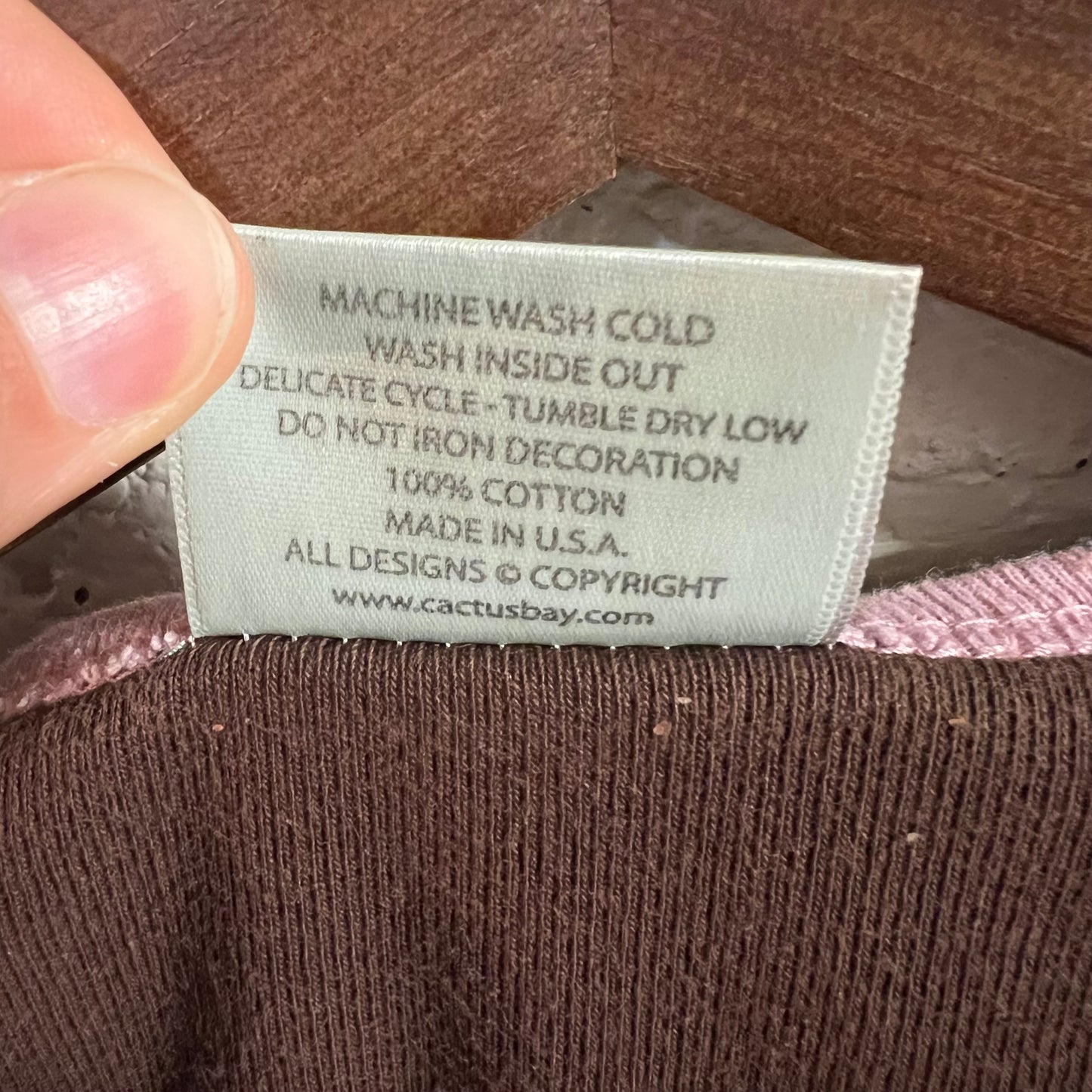Vintage 2000's Arizona Studded Baby Tee - Size XS - Made In USA - Brown/Pink