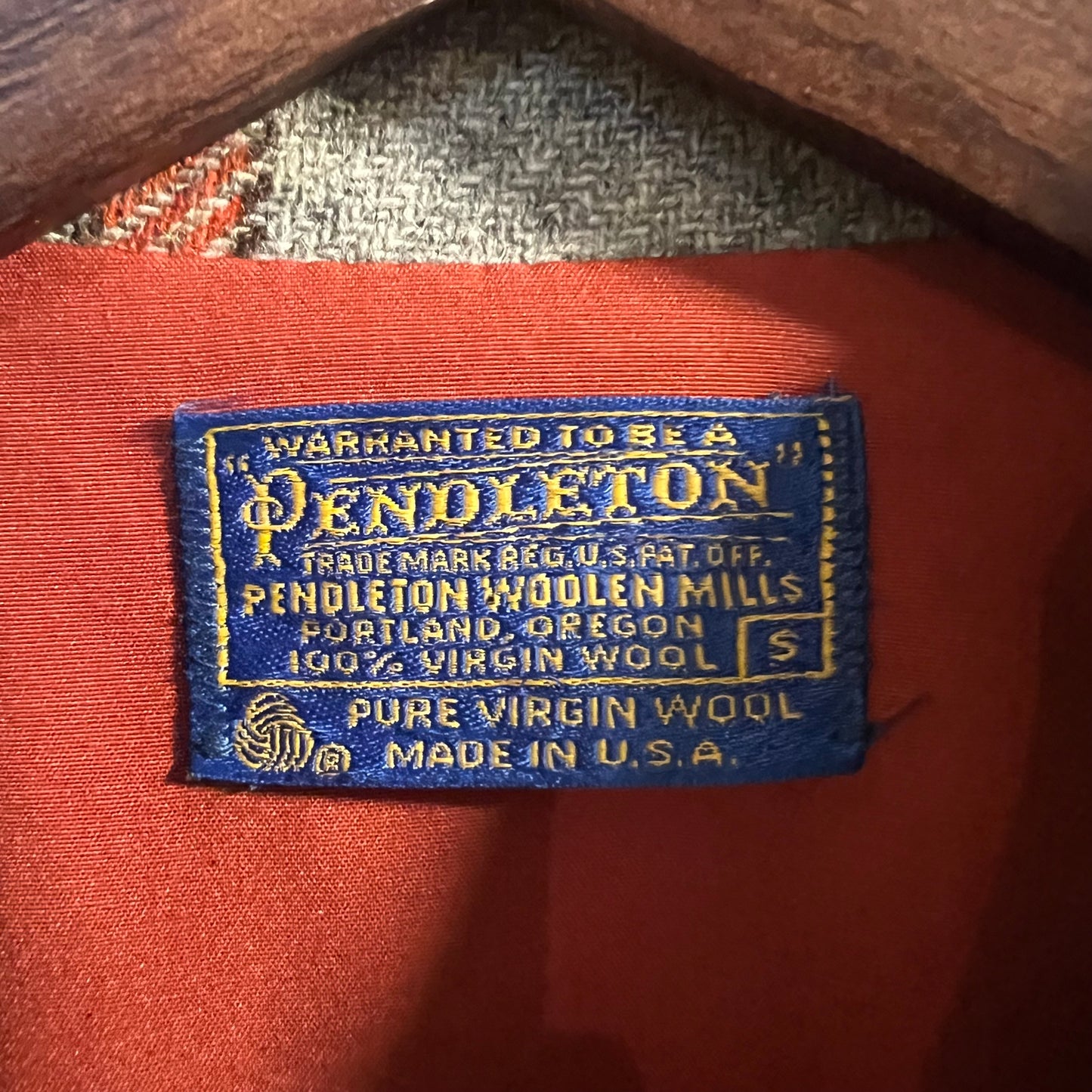 Vintage 1960's/70's Pendleton Wool Plaid Mackinaw Cruiser Jacket - Size Small - Made In USA - 100% Virgin Wool