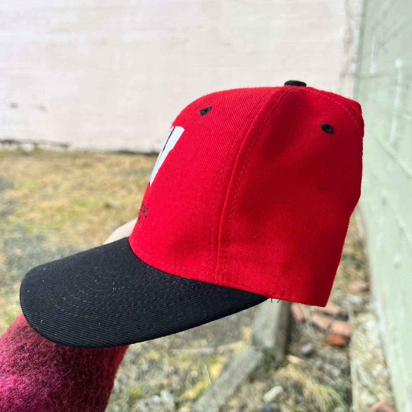 Vintage Nutmeg Mills Wisconsin Badgers '94 Rose Bowl Champions Snapback Hat - O/S - Made In USA