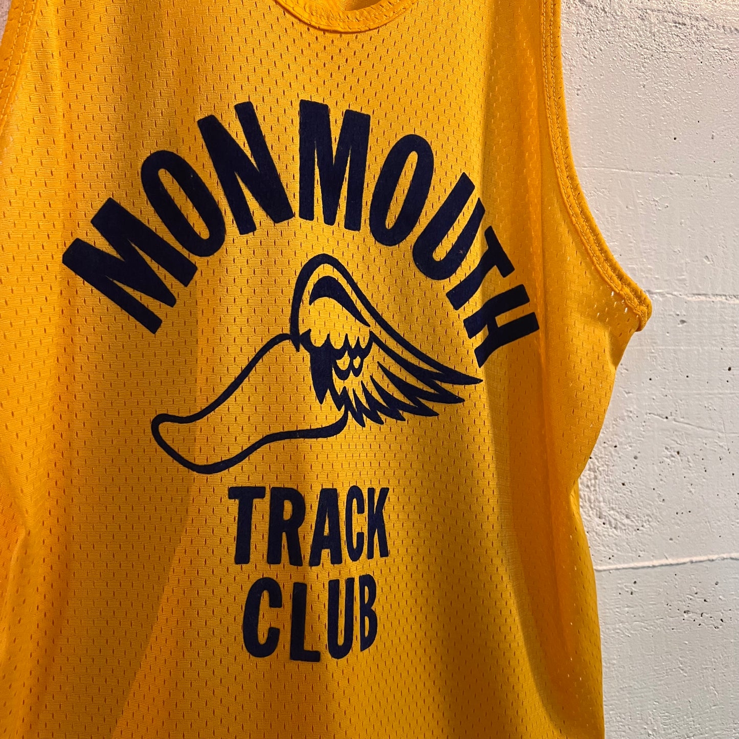 Vintage 1970's Monmouth Track Club Mesh Southern Athletic Jersey - Size XL - Made In USA