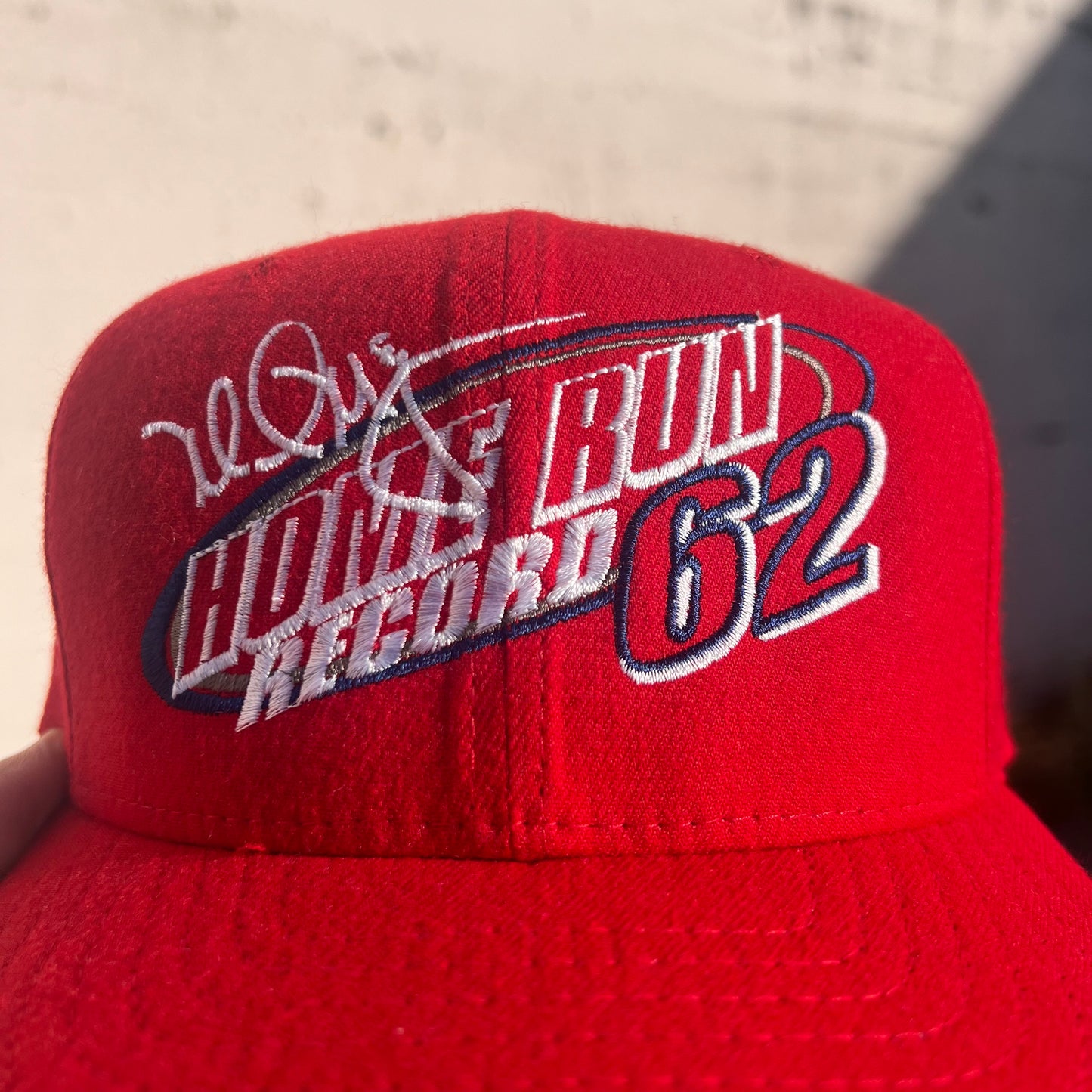 Vintage 1998 New Era St. Louis Cardinals Mark McGuire 62nd Home Run Record Snapback Hat - O/S - Made In USA