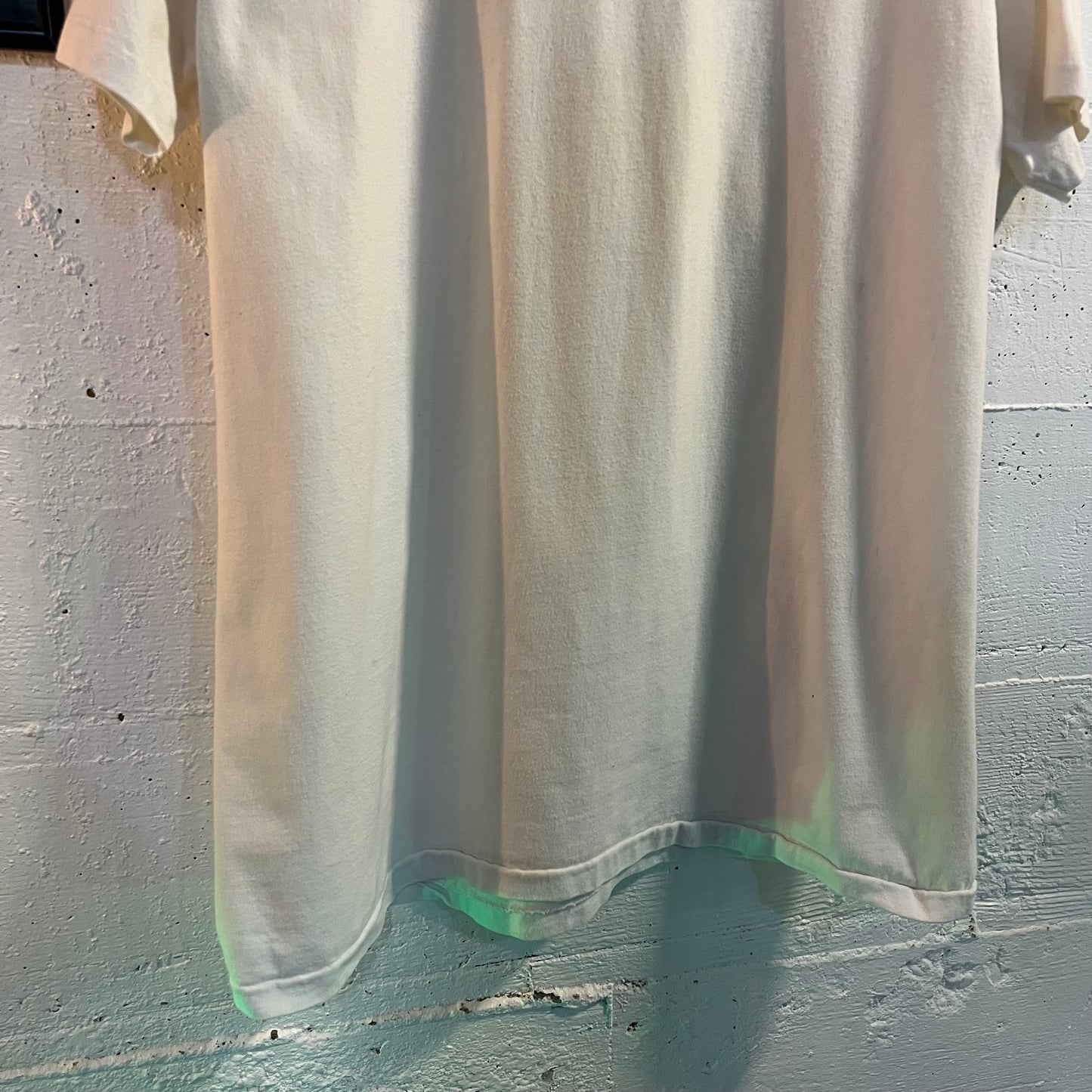 Vintage 90-91 Ivy Hall ‘SOSC’ Collegiate Single Stitch T-Shirt - Size XL - Made In USA - White/Pink/Black