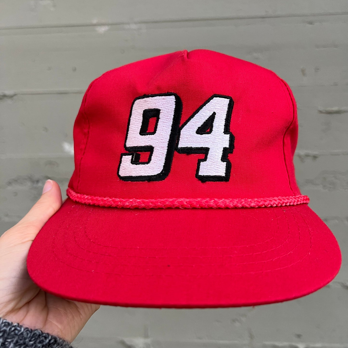 Vintage 90's Bill Elliott #94 Embroidered Nascar Snapback Hat - O/S - Red/Black/White