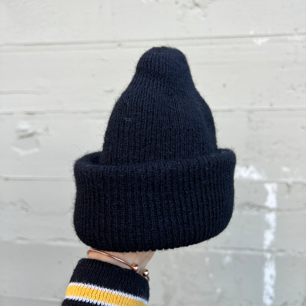 2000's U.S. Navy Wool Knitted Watch Cap Beanie - One Size - Made In USA - SPE1C1-14-D-N004 - Black