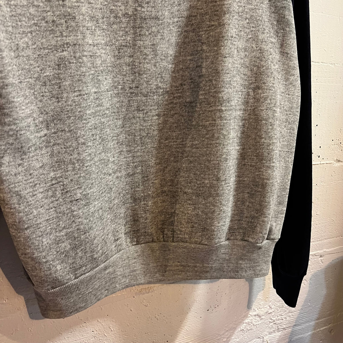 Vintage Cambridge University Raglan Sleeve Hoodie Sweatshirt - Size Small - Heather Grey/Navy