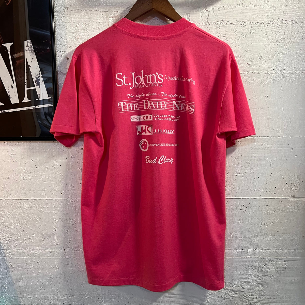 Vintage 90’s American Cancer Society 24hr Run Single Stitch T-Shirt - Size Large - Made In USA - Pink/White