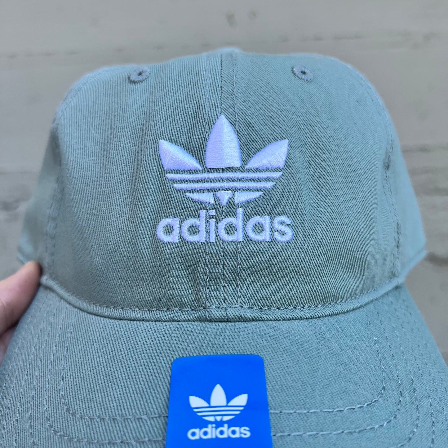 *New* Adidas Originals Relaxed Strapback Hat - O/S - Silver Green/White