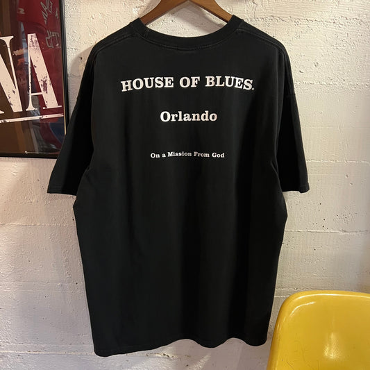 Vintage 2000’s House Of Blues Orlando Blues Brothers T-Shirt - Size 2XL - Black/White