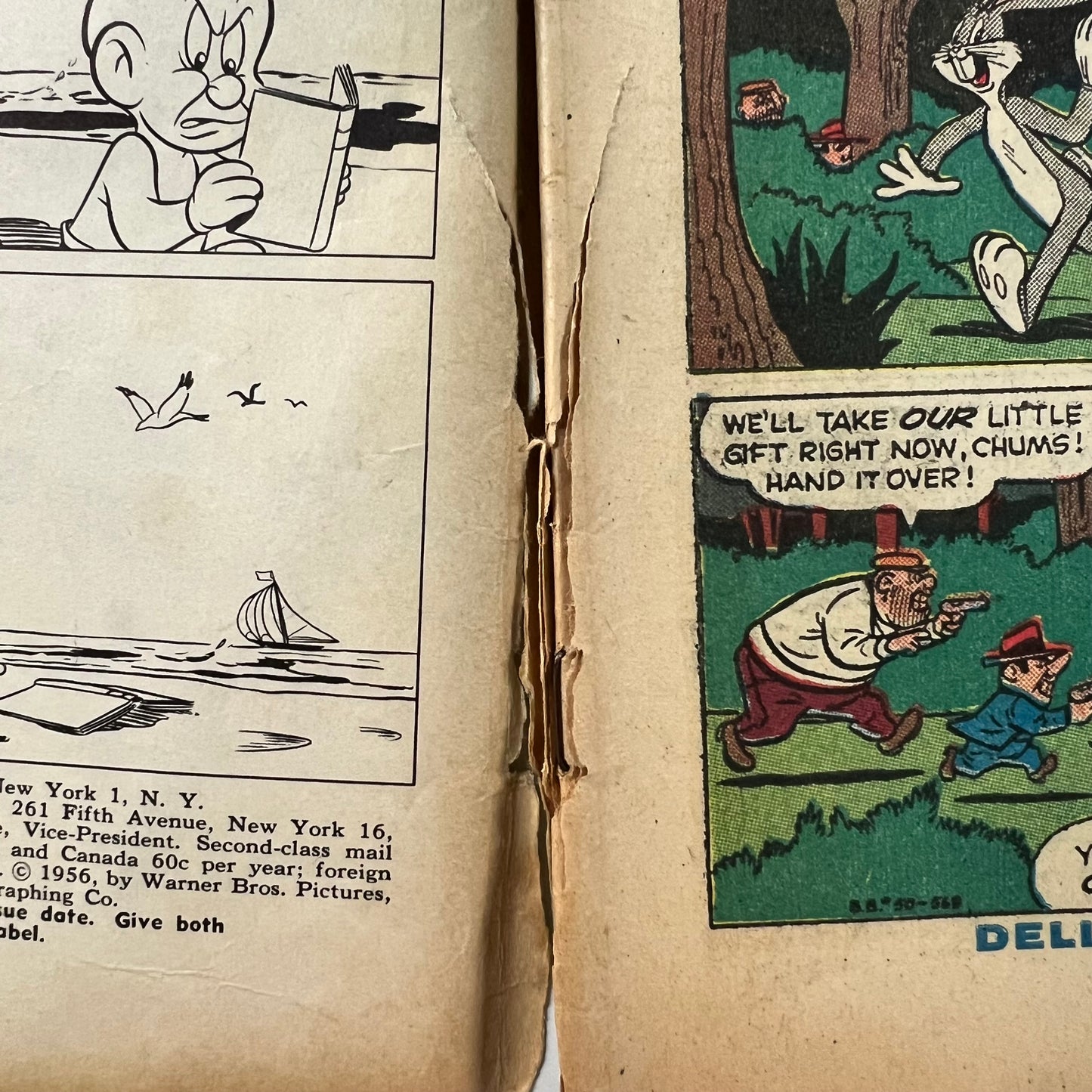 Vintage 1956 Looney Tunes Bugs Bunny Comic Book