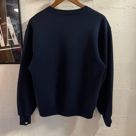 Vintage 90’s Distressed Russell Athletic St. Mary’s Crewneck Sweatshirt - Size Small - Made In USA - Navy/White