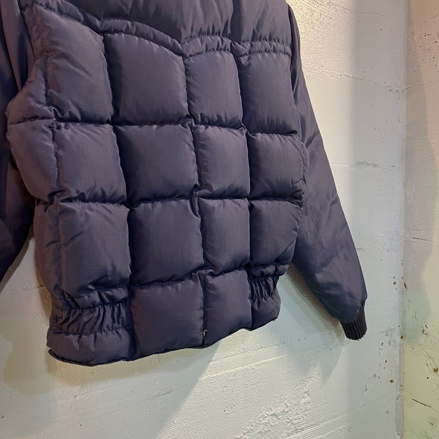 Vintage 70's Tempco Goose Down Western Cut Puffer Jacket - Size Youth XL (14) - Made In USA - Lavender