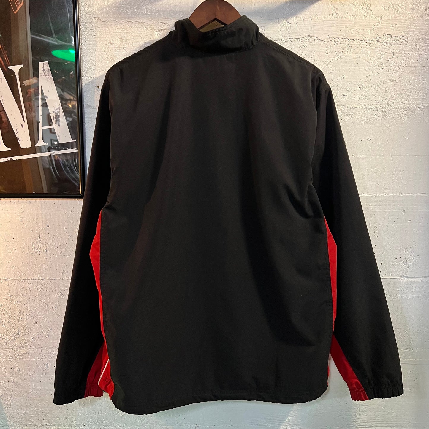 Vintage Embroidered Reebok Windbreaker Zip-Up Jacket - Size Large - Black/Red