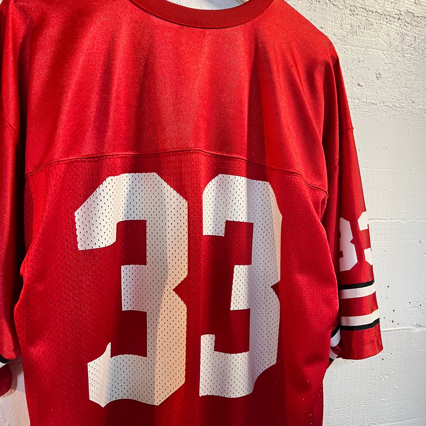 Vintage Nike Ohio State '#33' Mesh Football Jersey - Size XL - Red/White/Black