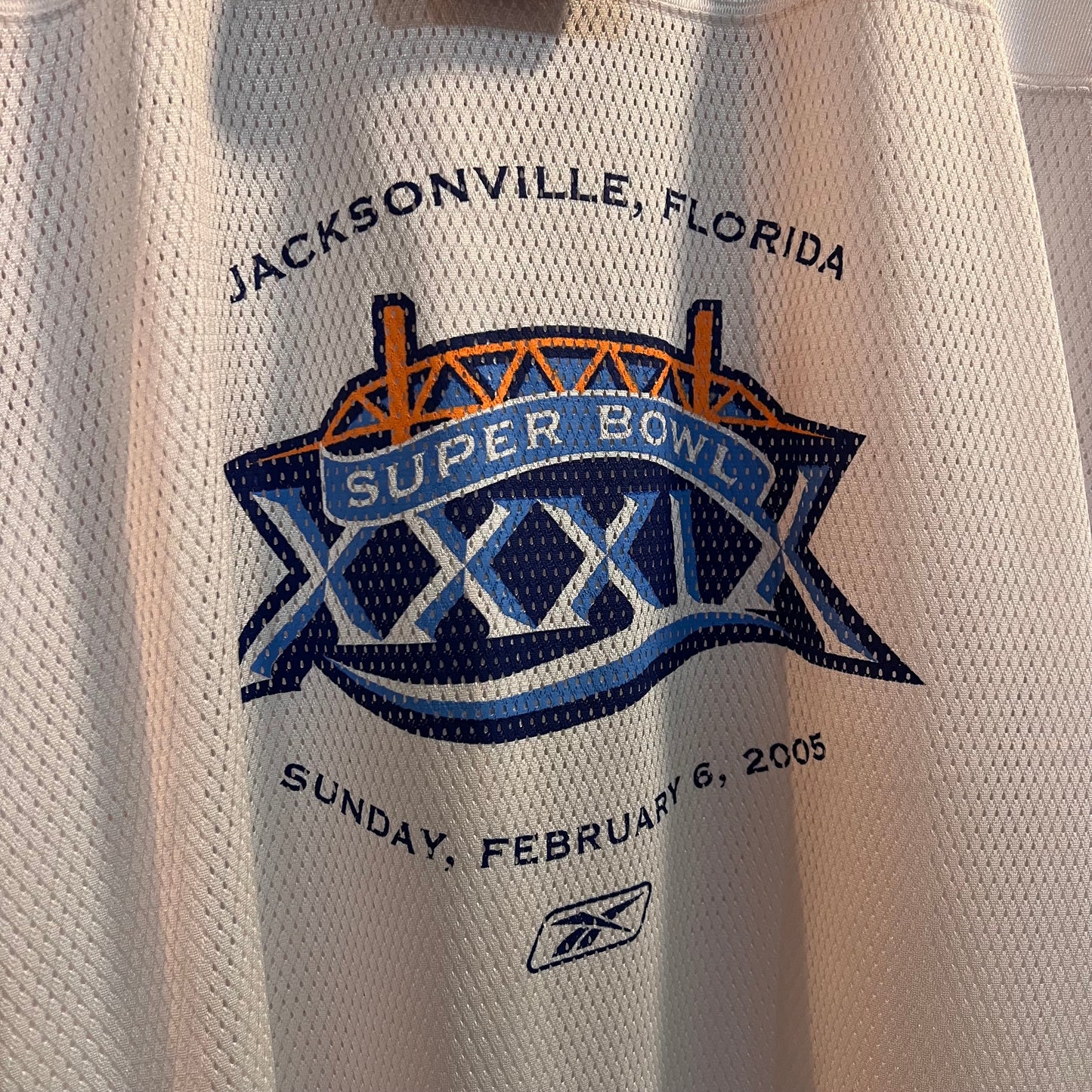 Vintage Y2K NFL Super Bowl 2005 Jacksonville, FL Reebok Mesh Football Jersey - Size XL - Dead Stock