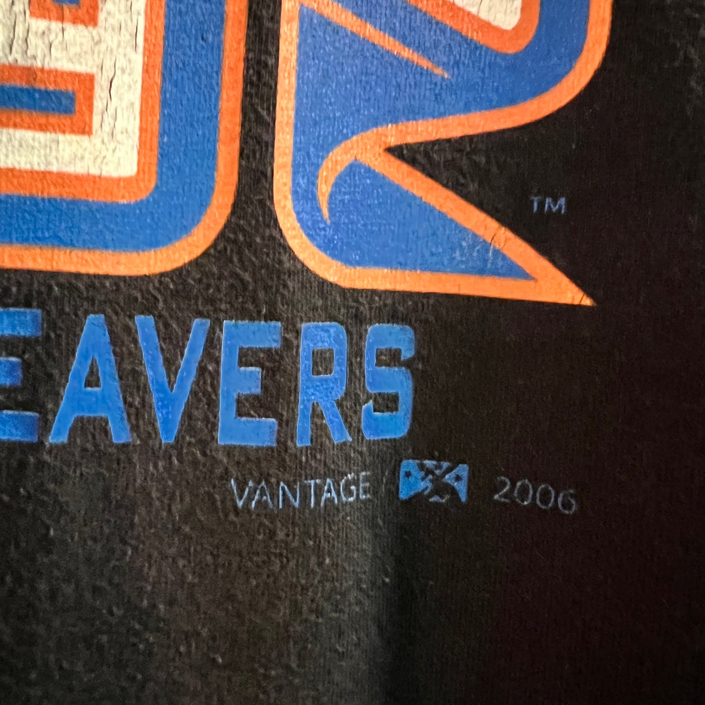 2006 Portland Beavers Opening Day Baseball T-Shirt - Size XL - Black/Orange/Blue/White