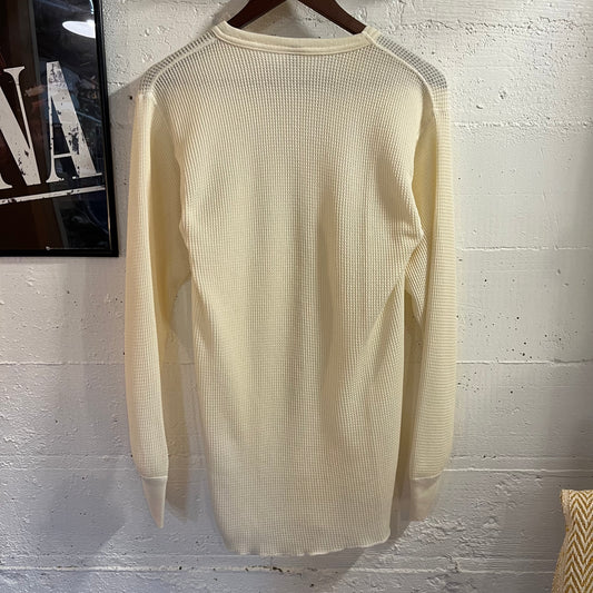 True Vintage 1970's J.E. Morgan Long Sleeve Thermal Long John Shirt - Size XL - Made In USA - 50% Cotton/50% Polyester