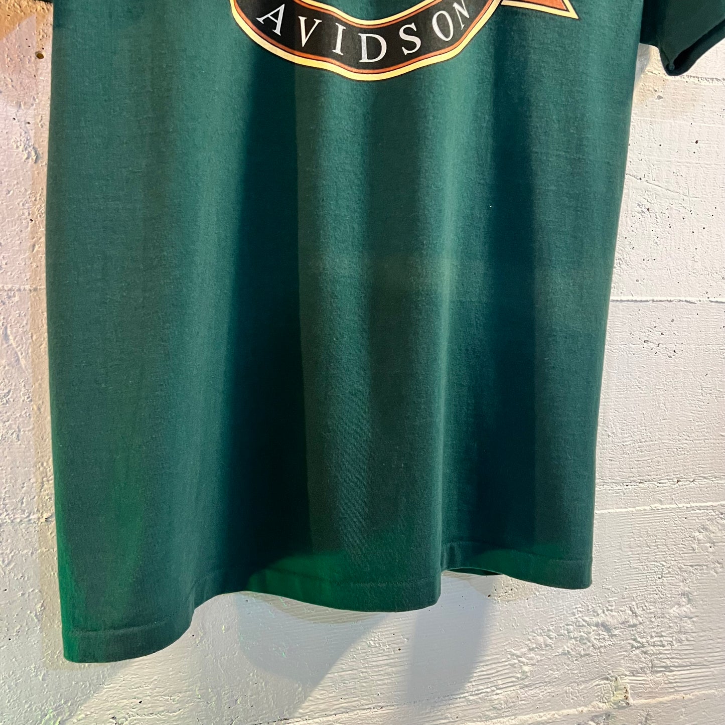 Vintage 90's Harley Davidson Motorcycles 'Harley Rules' - Size M - Made In USA - Emerald Green