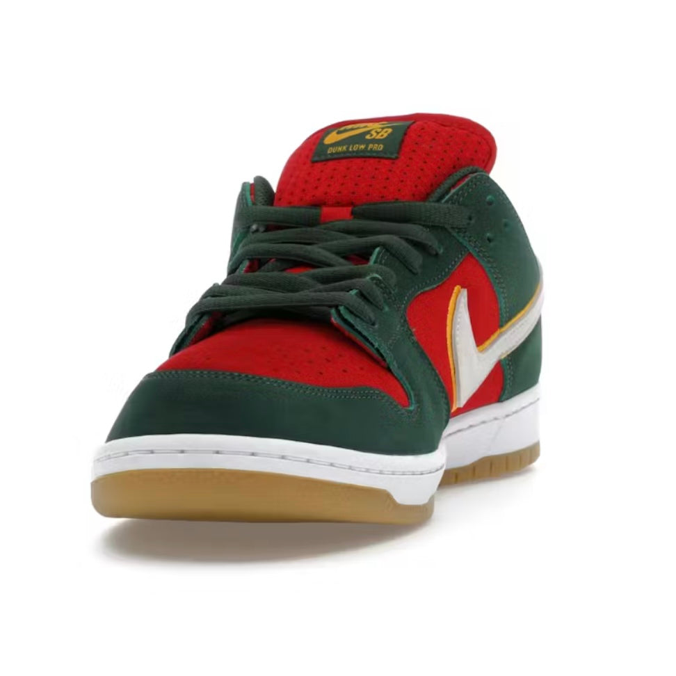 *New* Nike SB Dunk Low Pro Premium ‘SuperSonics’ - Size 9.5 - Fir/White/University-Gold/Fire Red - FZ1287-300