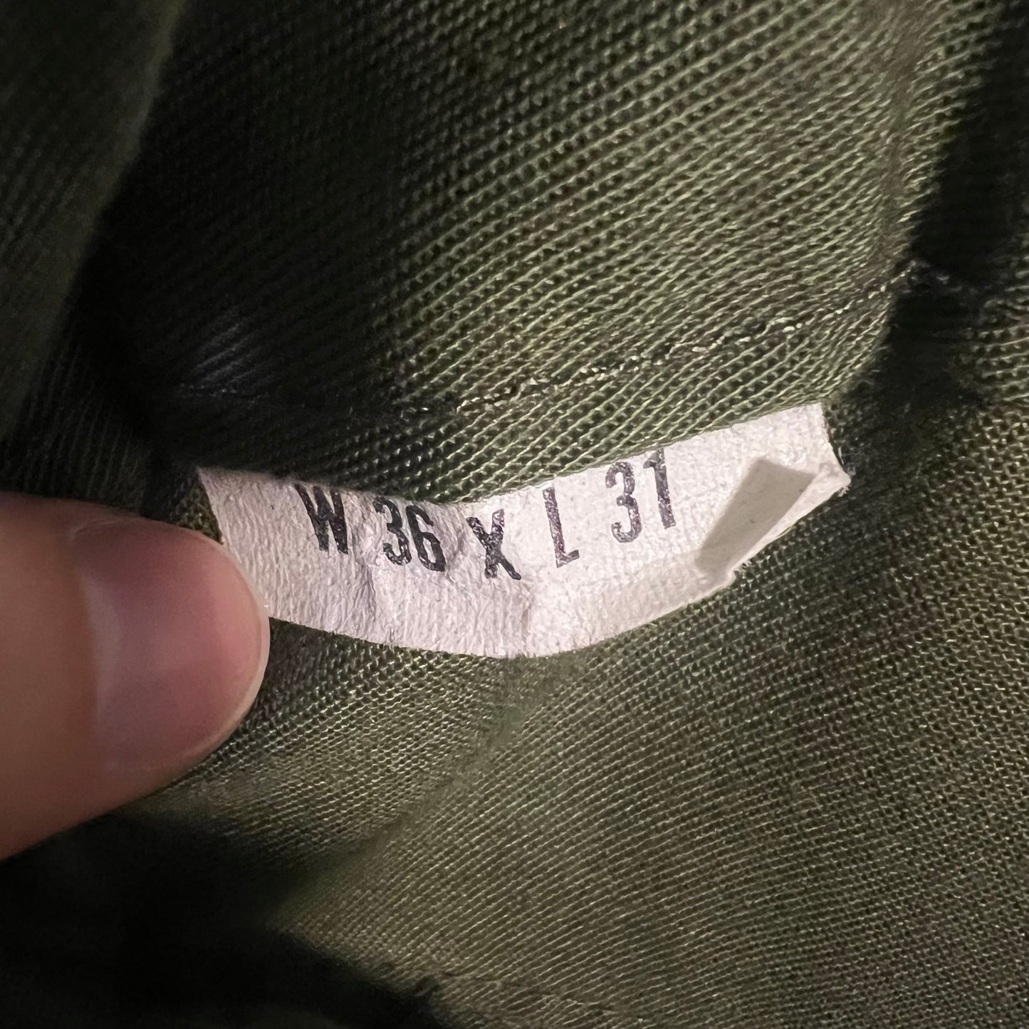 Vintage 1970's OG-507 Utility Trouser Pant Ideal Locking Zipper - Size 37" x 25.5" - Olive Drab