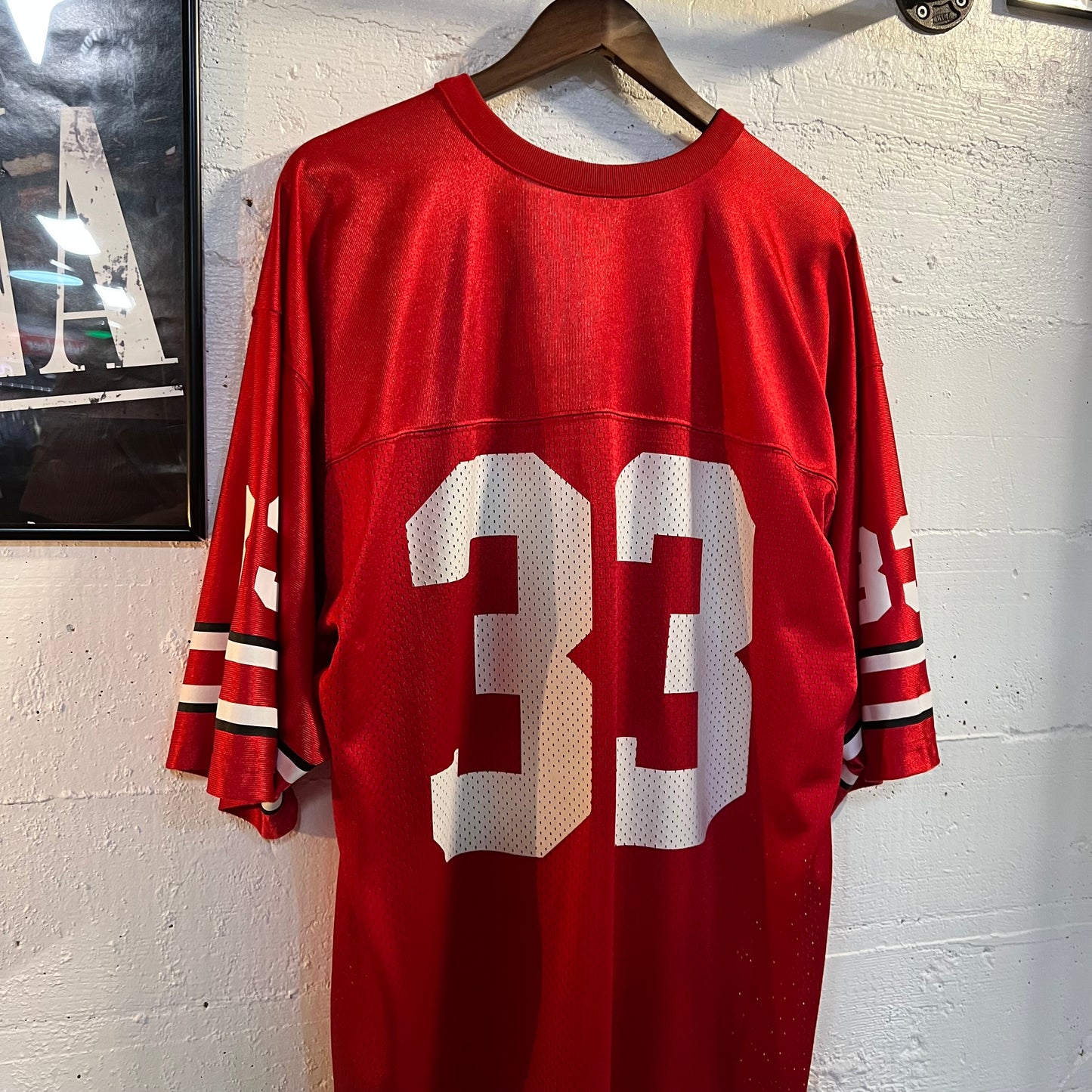 Vintage Nike Ohio State '#33' Mesh Football Jersey - Size XL - Red/White/Black