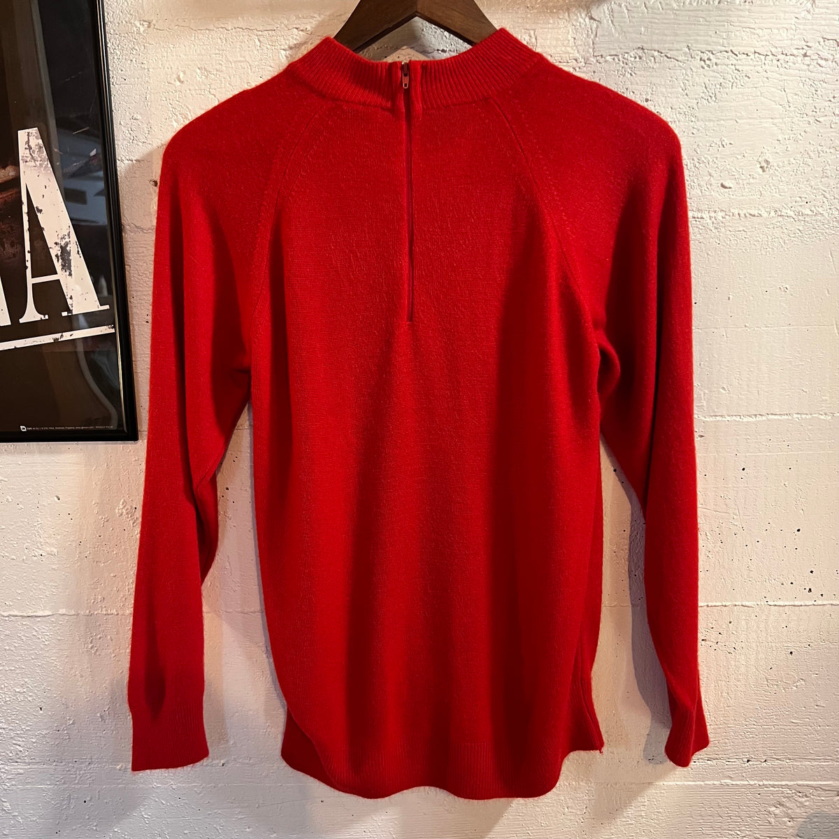 Vintage 80’s/90’s Duvet Raglan Sleeve Knitted Sweater - Size Small - Made In USA - Red