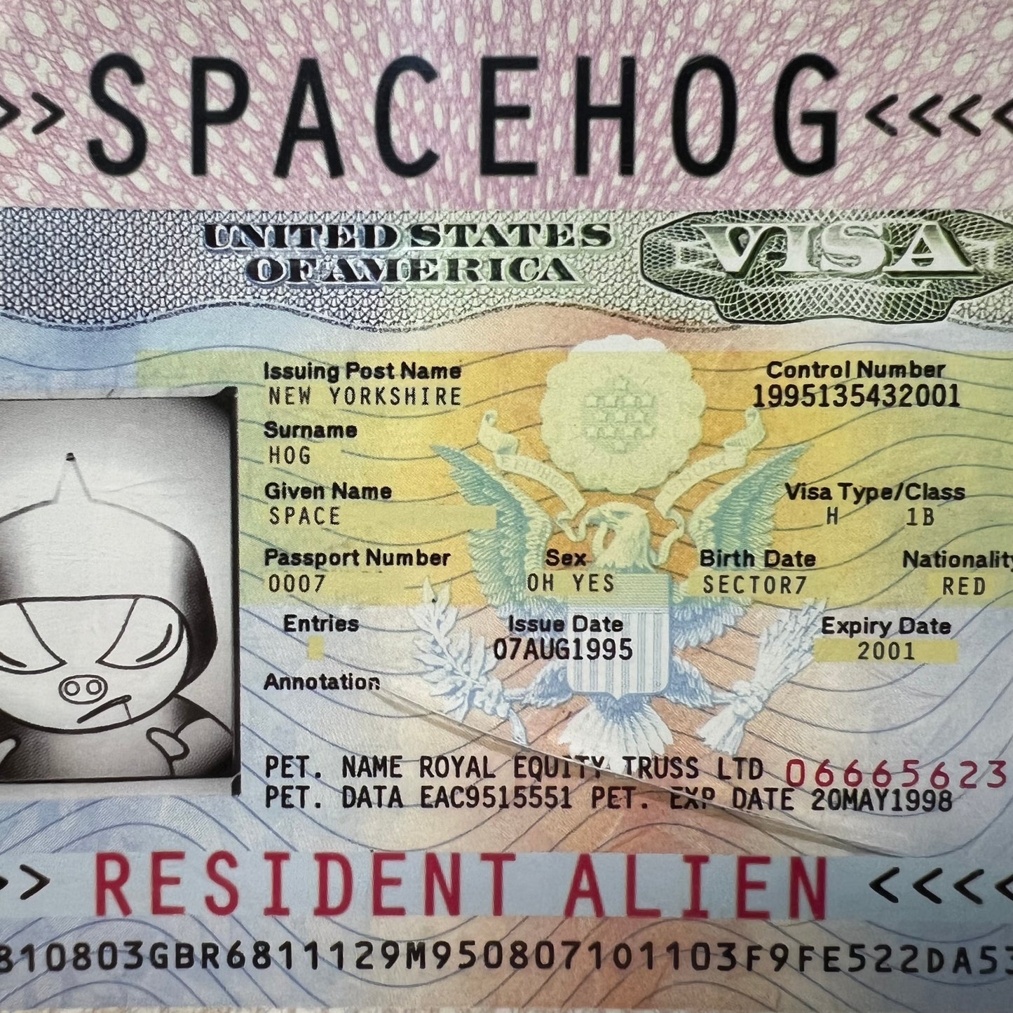 Vintage 1995 Spacehog 'Resident Alien' CD