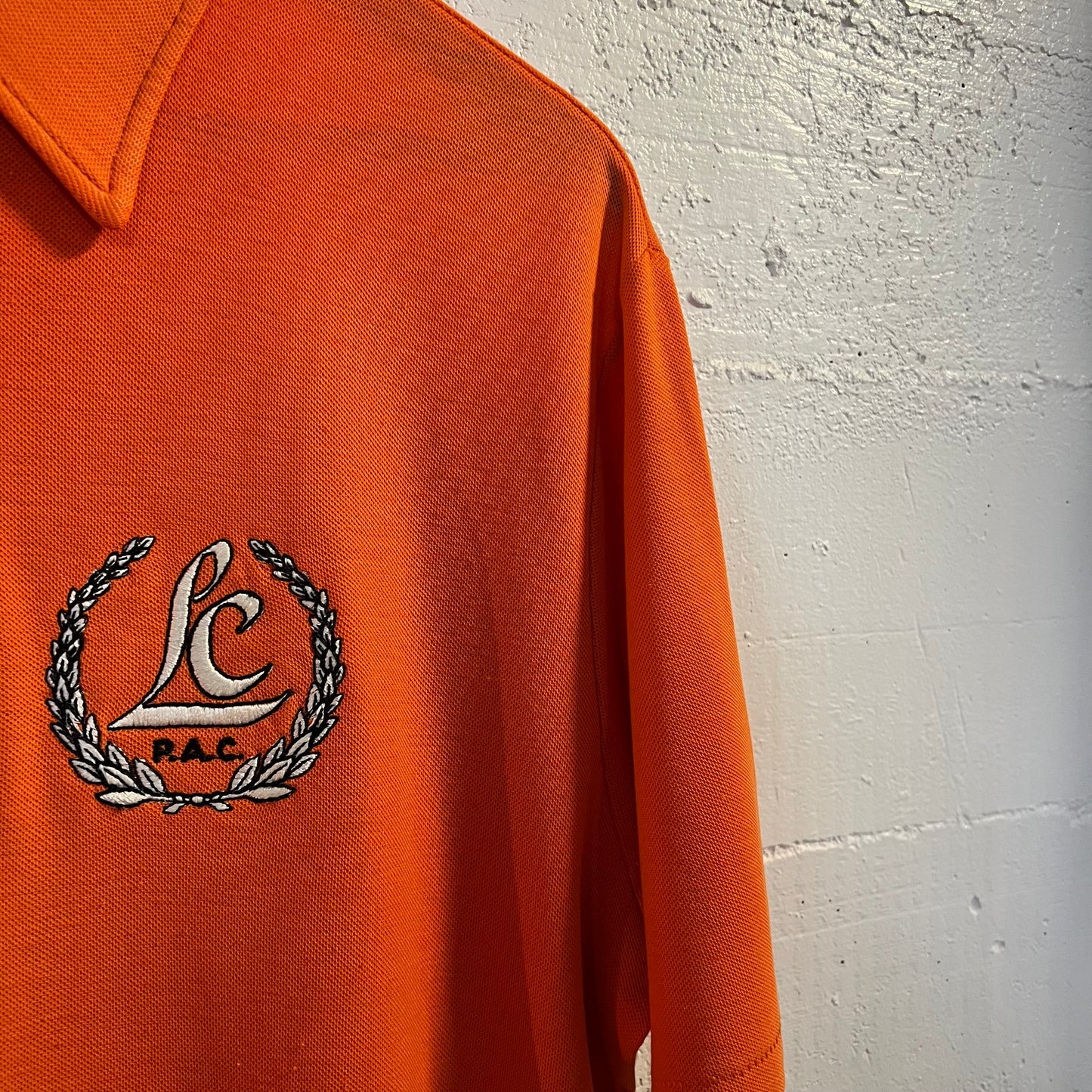 Vintage 80's Champion Embroidered Polo Shirt - Size XL - Made In USA - Orange