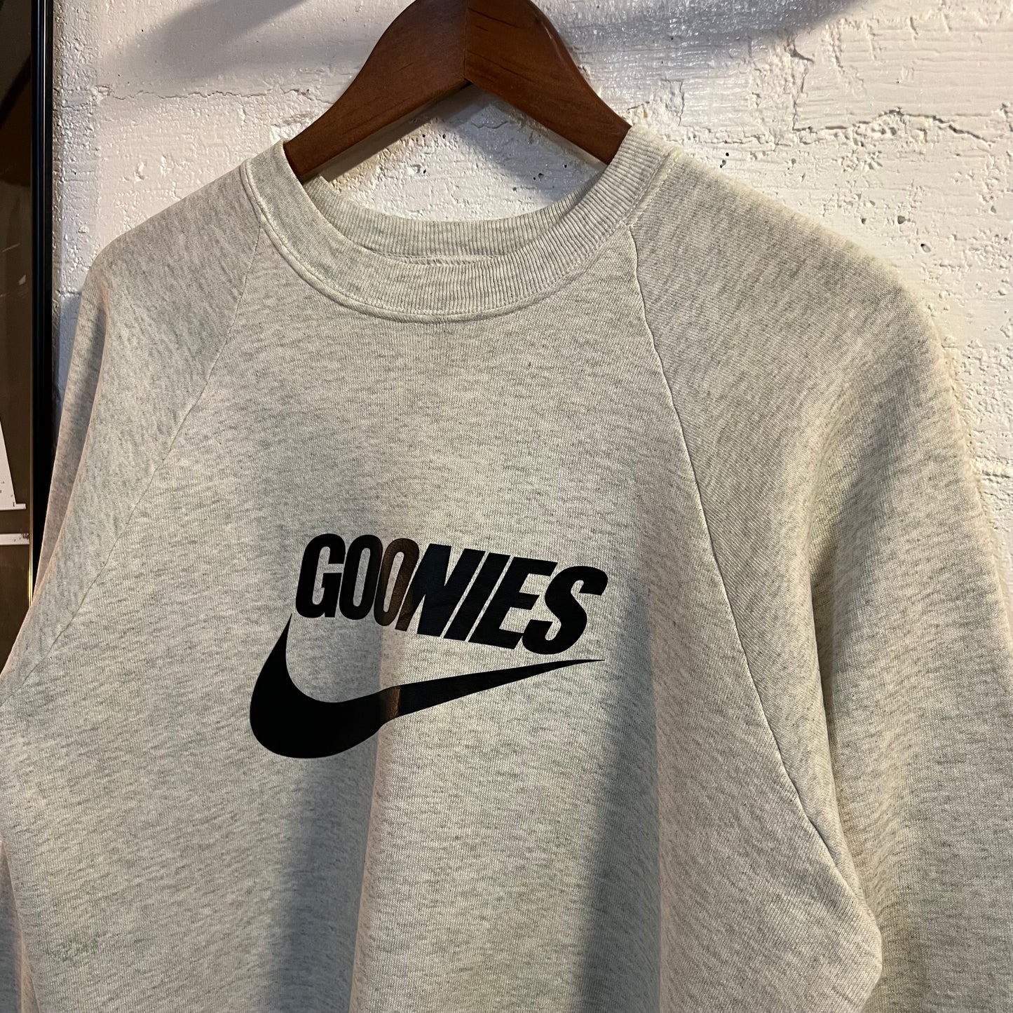 Goonies Re-Worked Nike Boot Raglan Sleeve Crewneck Sweatshirt - Size Large - Made In USA