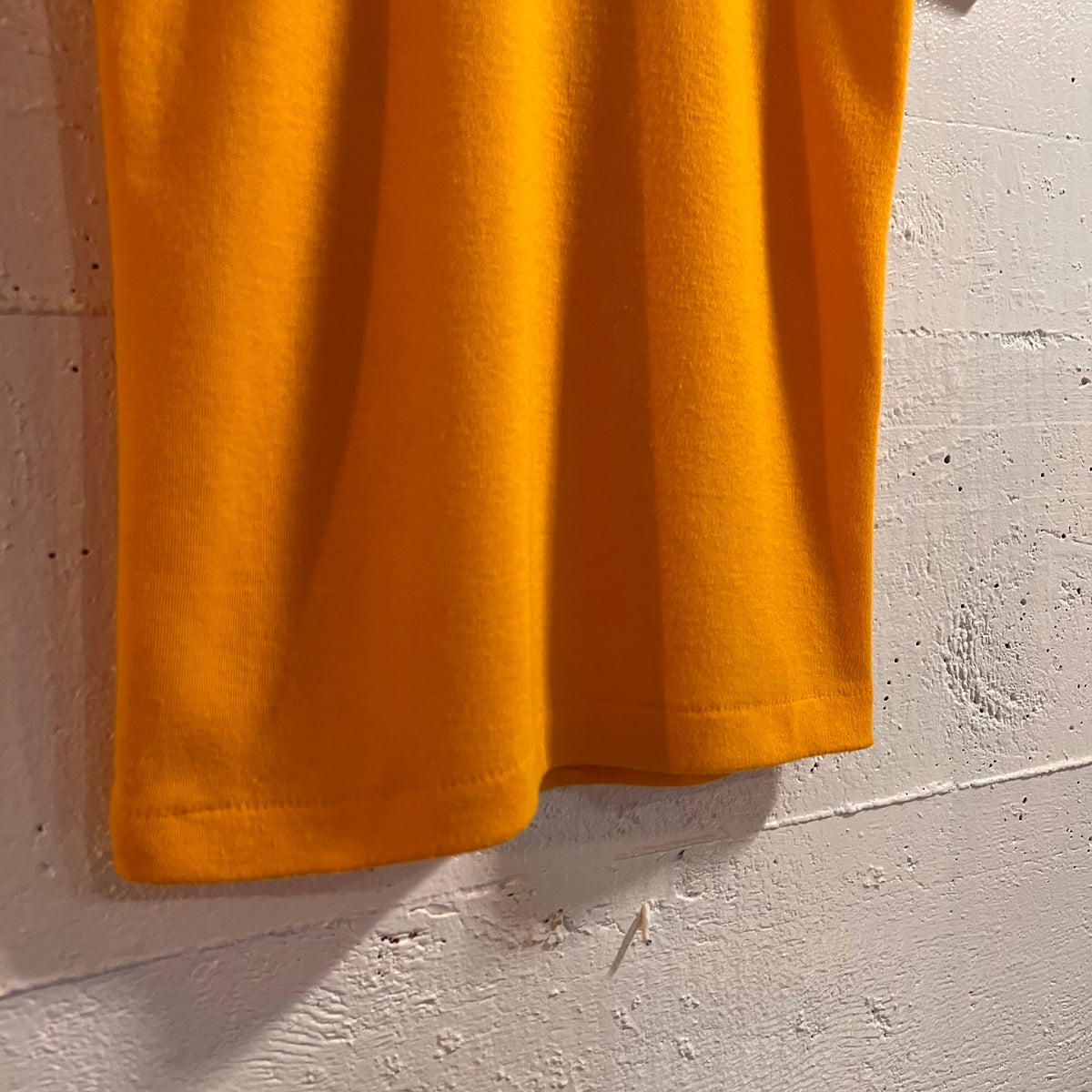 True Vintage 1970's Buster Brown 50/50 Blend Raglan Sleeve Baby Tee - Size XS - Golden/Yellow - Made In USA