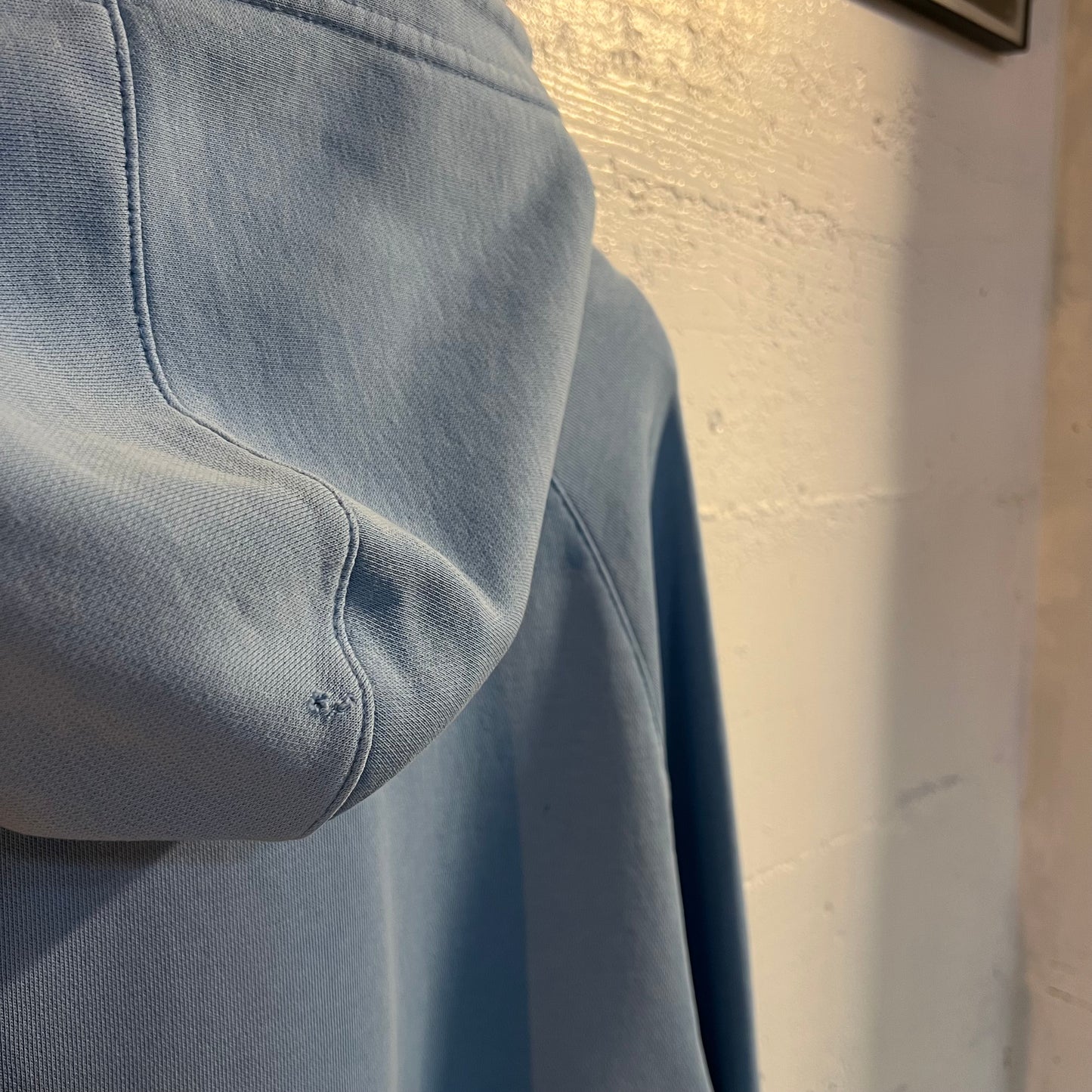 Vintage 2000's Nike Air Swoosh Raglan Sleeve Hooded Sweatshirt - Size Large - Carolina Blue