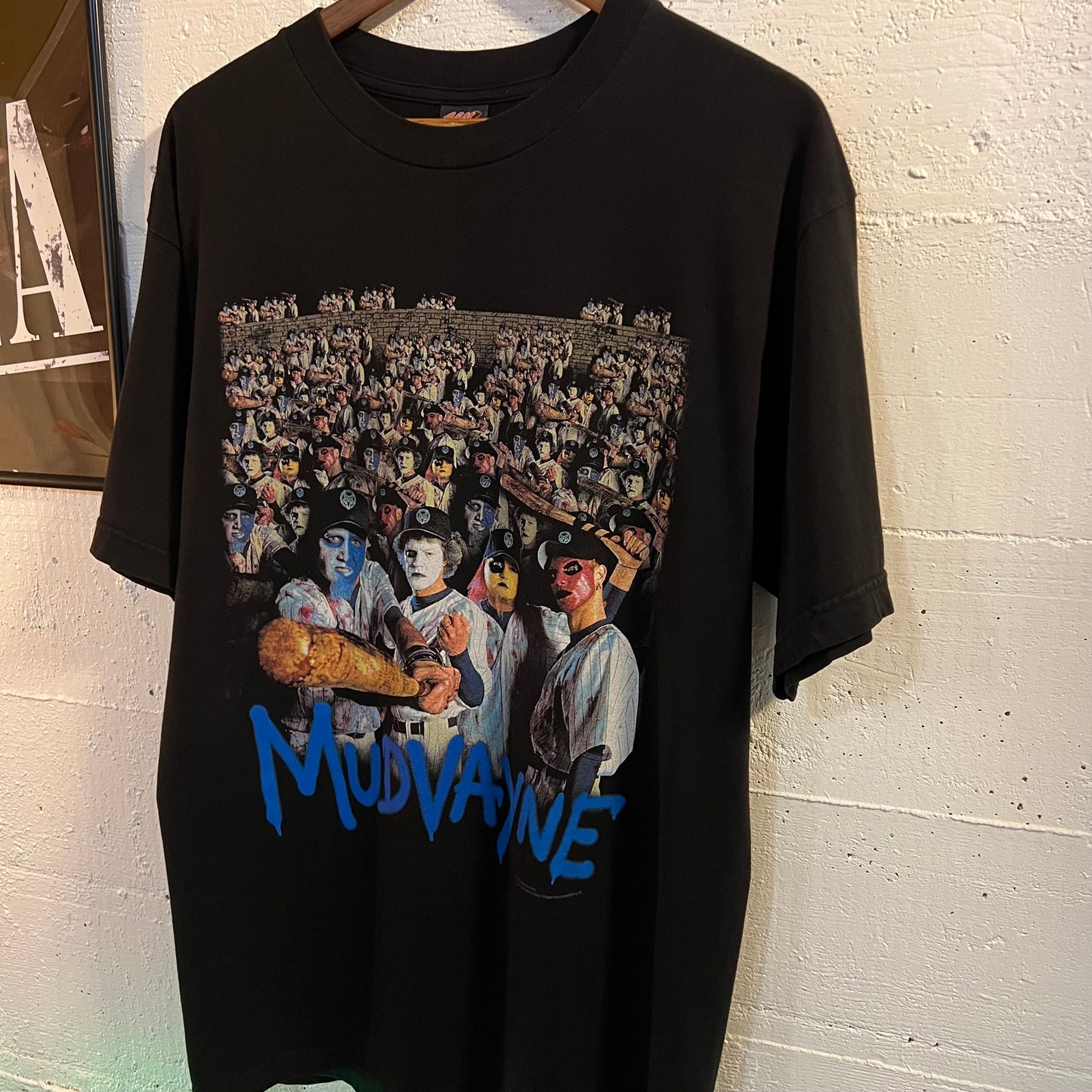 Vintage 2002 Mudvayne 'Can You Dig It' Blue Grape T-Shirt - Size Large - Black/Multi