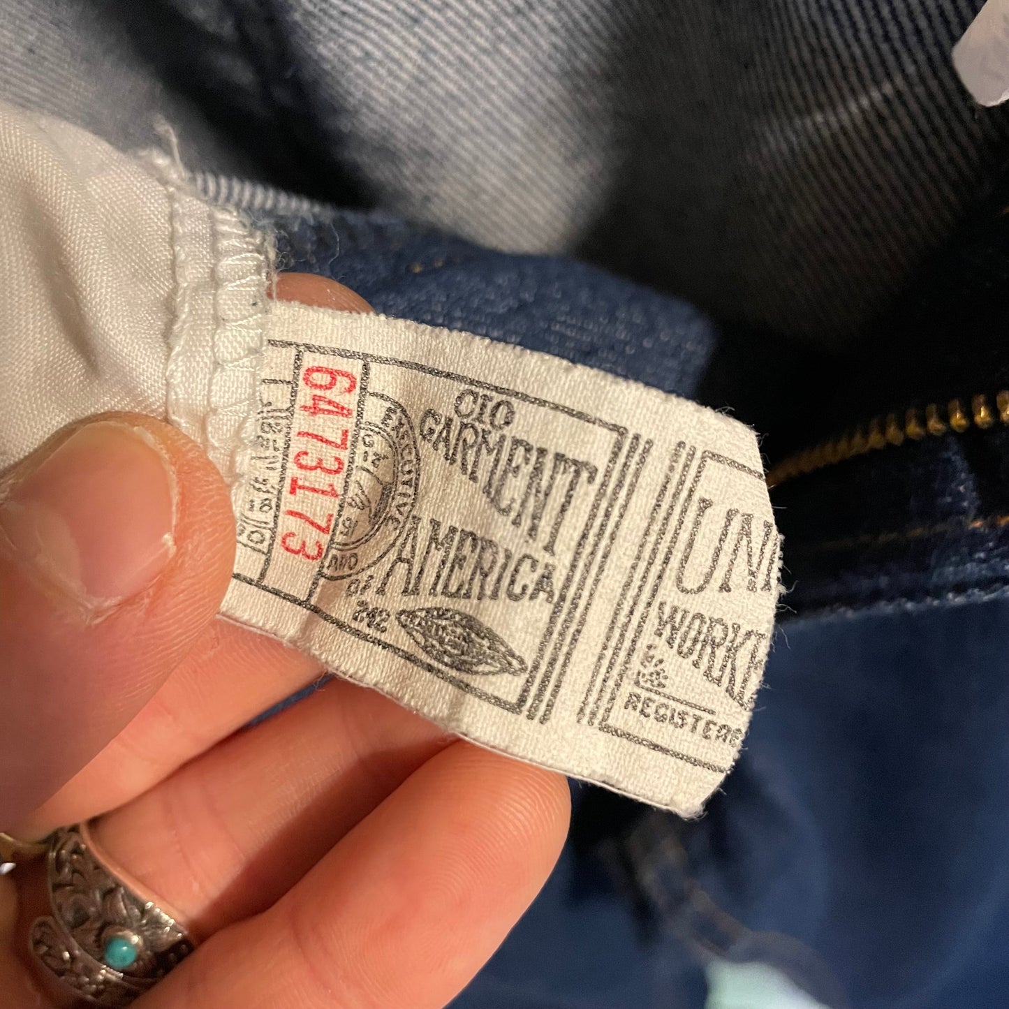 Vintage 1970’s Union Made Lee Riders Denim Jeans - Size 32 - Made In USA - Dark Wash