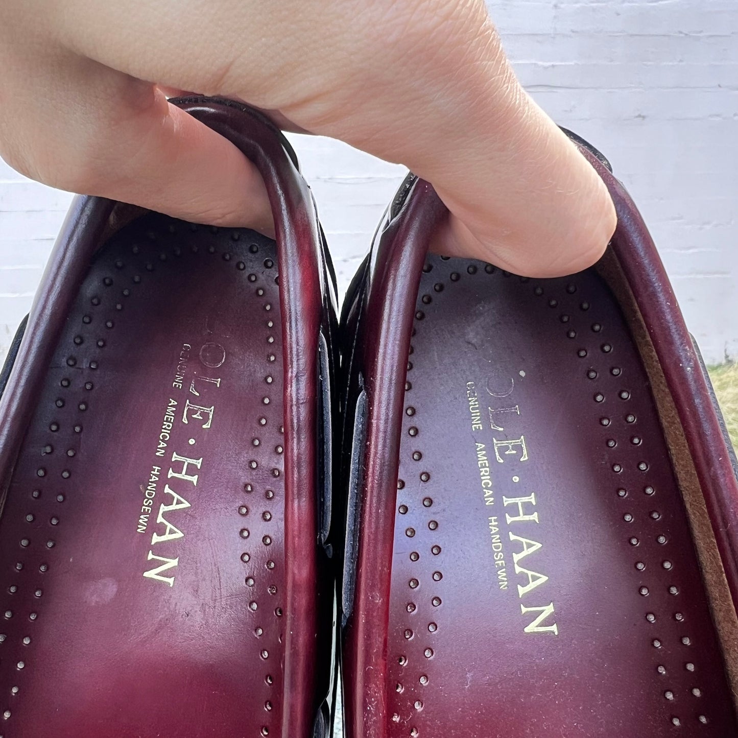 Vintage Cole Haan Genuine Hand Sewn Leather Tassel Loafers - Size 10M/11W - Made In USA