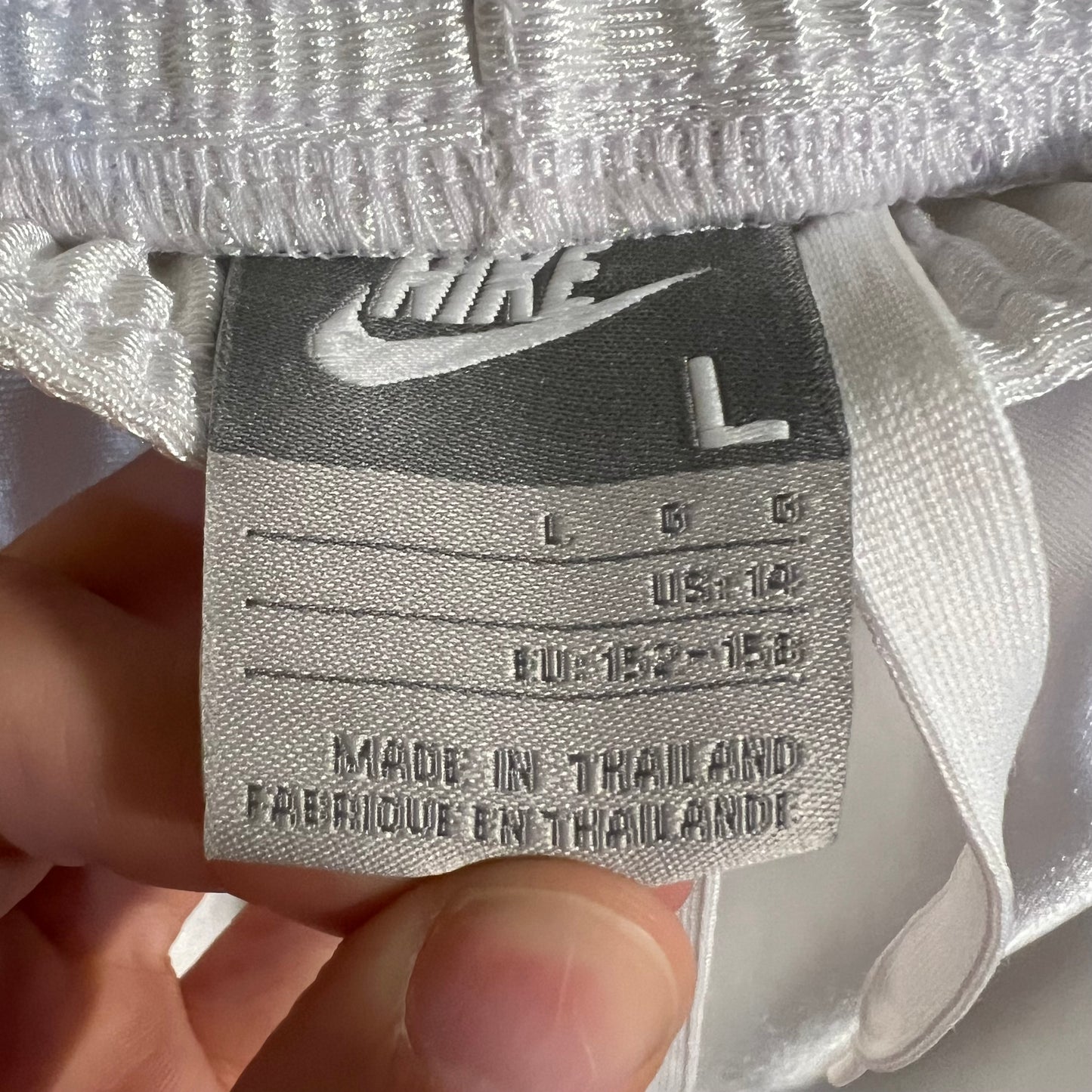 Vintage Y2K Nike Women's Mini Swoosh Basketball Shorts - Size 14 (24"-28" Waist) - White/Infrared