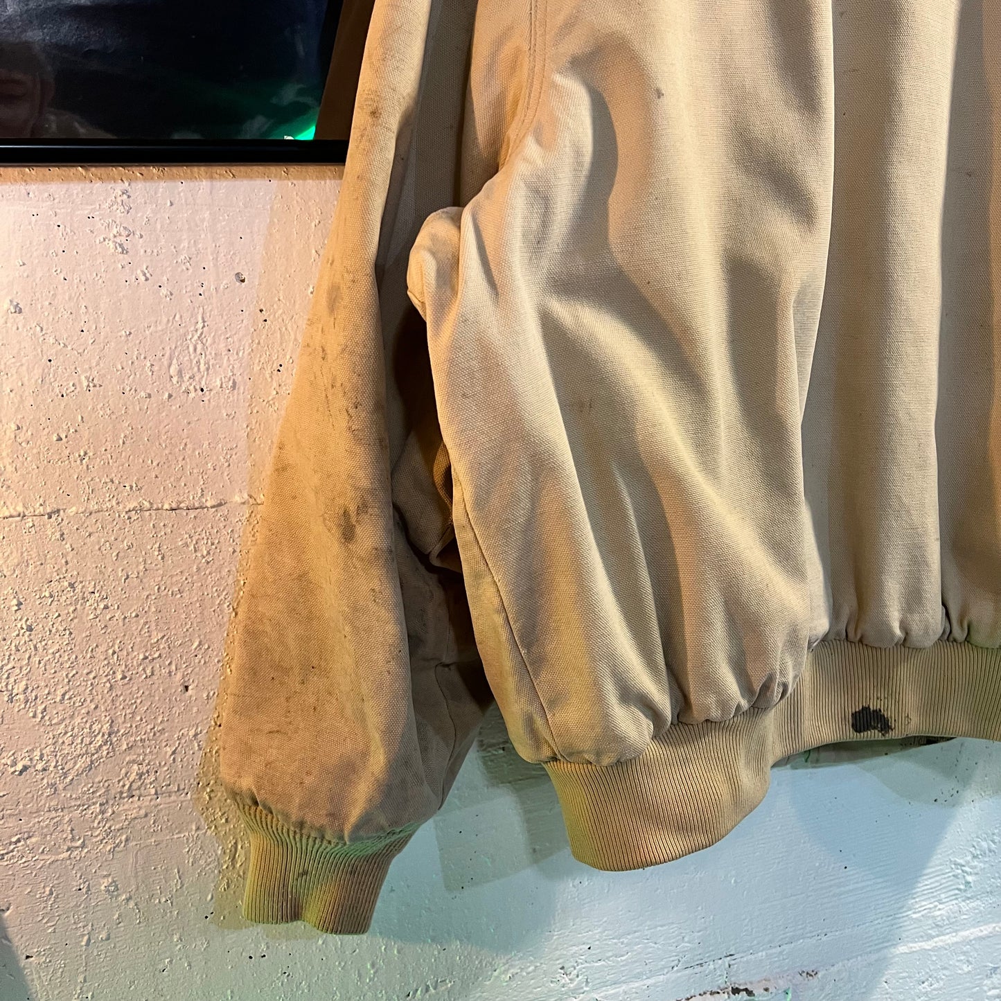 Vintage Distressed Walls Western Wear Blanket Lined Zip-Up Jacket - Size 2XL - Made In USA - Tan/Earth Toned