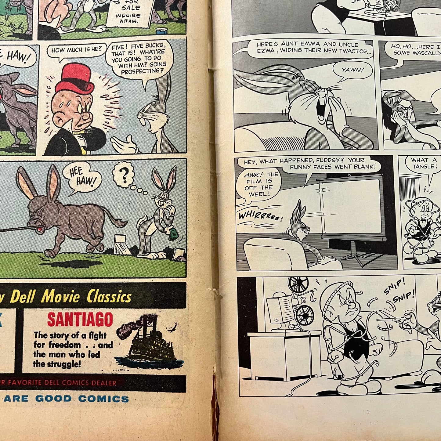 Vintage 1956 Looney Tunes Bugs Bunny Comic Book