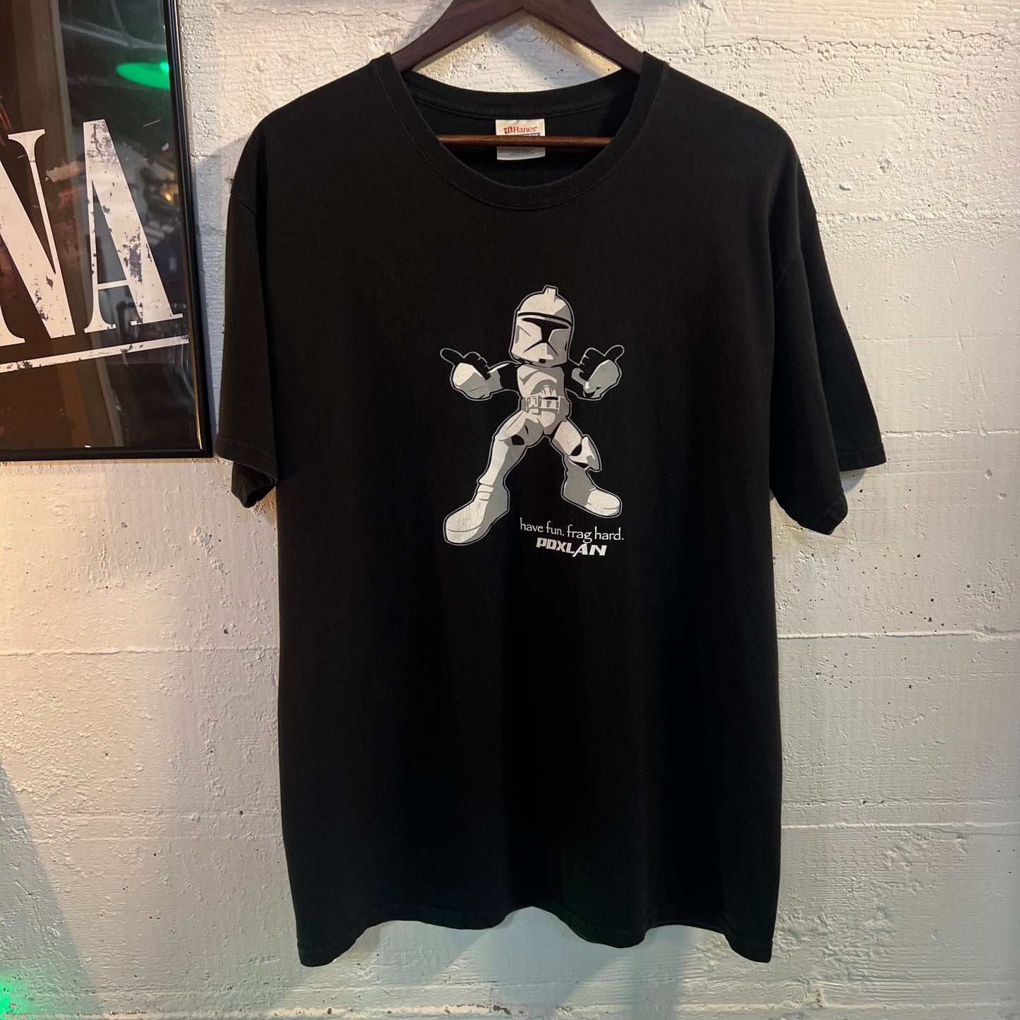 2007 PDXLAN II Gaming ‘Storm Trooper’ T-Shirt - Size Large - Black/White
