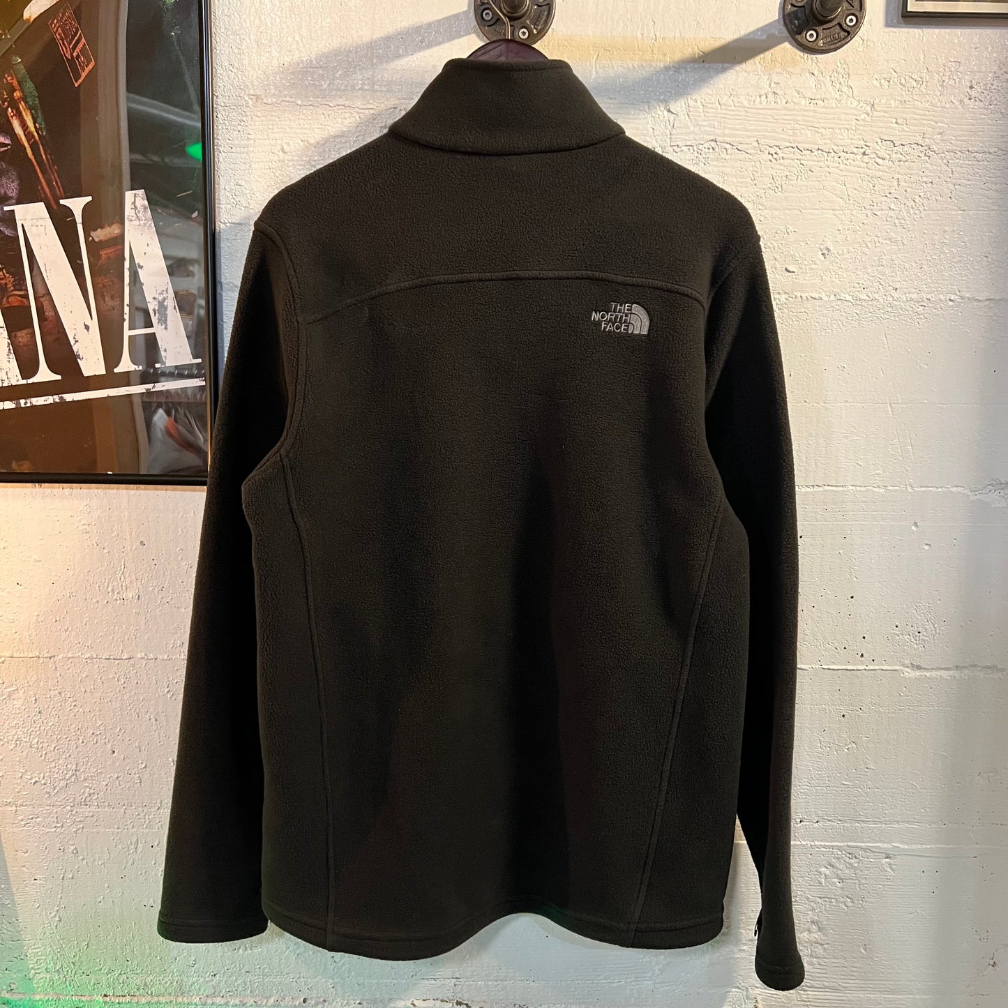 Vintage Embroidered The North Face Zip Up Fleece Jacket - Size Men’s Small - Black