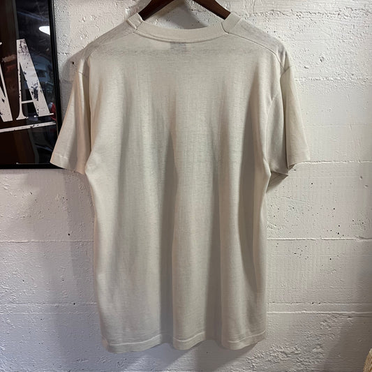 Vintage 90’s Distressed Indiana Landscape Single Stitch Graphic T-Shirt - Size Large - Made In USA - White/Multi