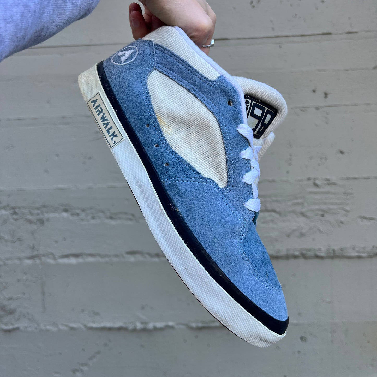 Vintage 90's Airwalk 86 Series 'Crease' Skate Shoes - Size 9M - Blue/White