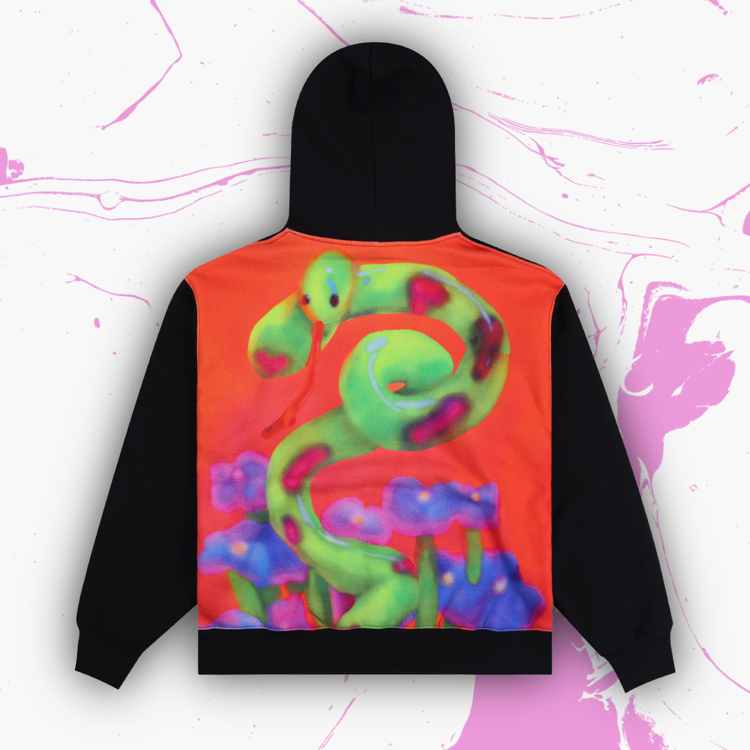 *New* Pleasures x Austin Lee 'Wet Snake' Hoodie - Size Medium - Black