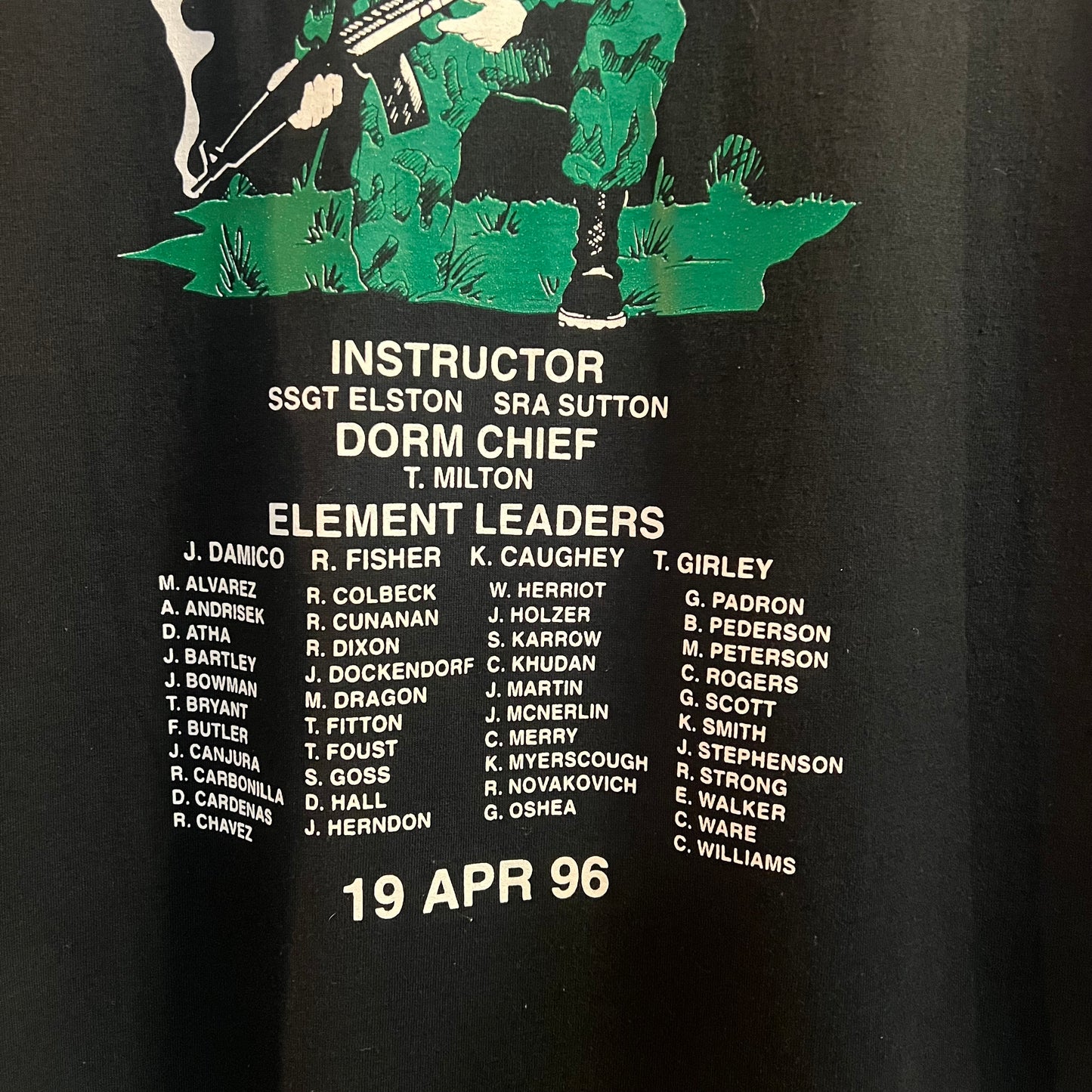 Vintage 90's Military Squadron 'Pain is a state of mind' Graphic T-Shirt - Size XL - Made In USA - Jerzees - 1996