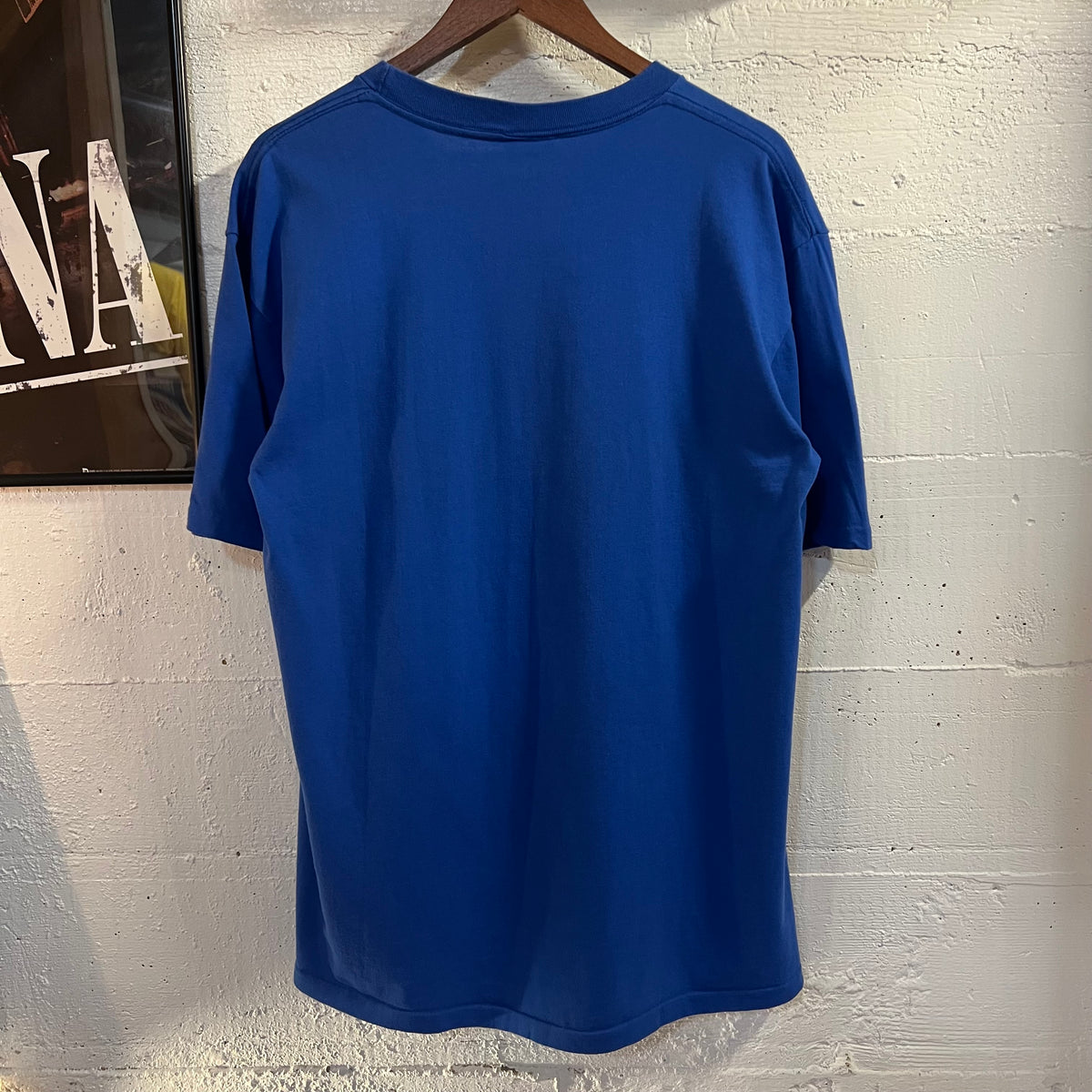 Vintage 1994 NFL Seattle Seahawks ‘Blood, Sweat & Turf’ Single Stitch T-Shirt - Size Large - Made In USA - Blue/White