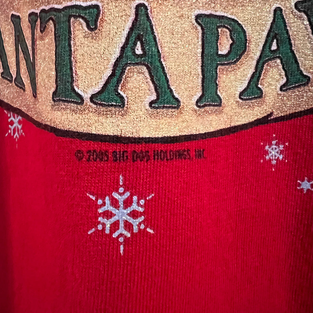 Vintage 2005 Big Dogs 'Santa Paws' Christmas Holiday Graphic T-Shirt - Size XL - Red
