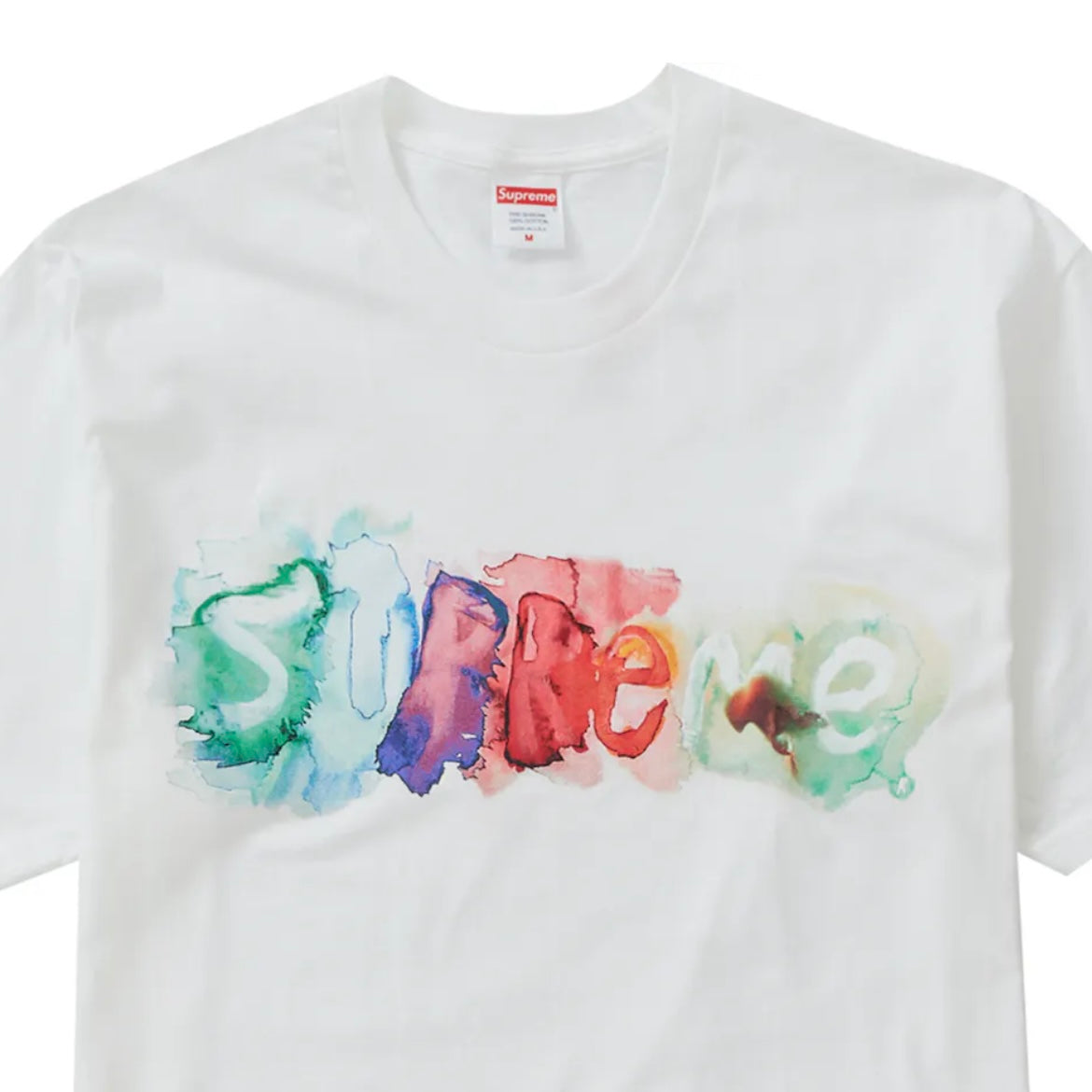 *New* Supreme 'Watercolor' T-Shirt (SS23) - Size XL - Made In USA - White