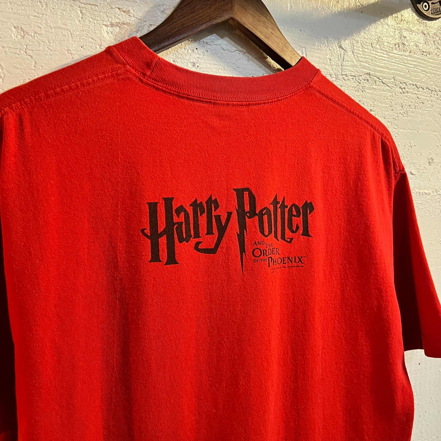 Vintage Y2K 2007 Harry Potter ‘Order Of The Phoenix’ Movie Promo T-Shirt - Size Large - Red/Black