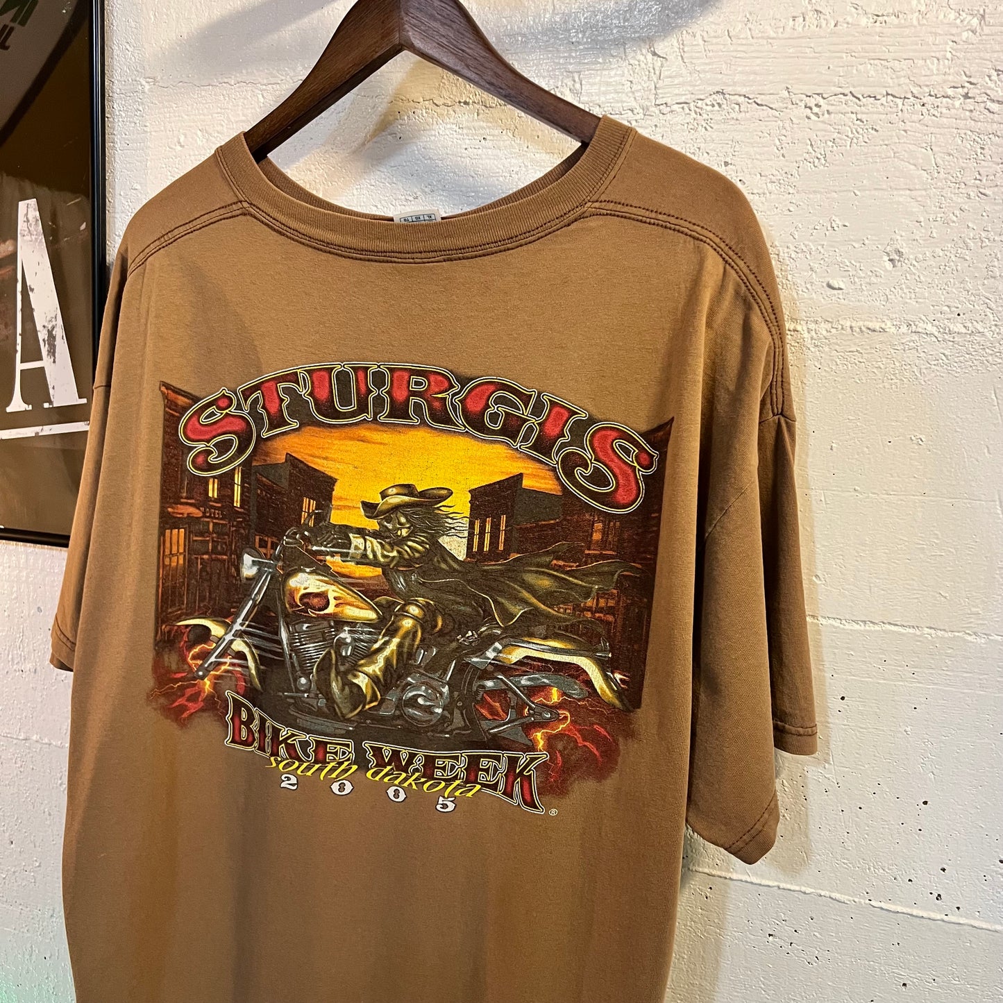 Vintage 2005 Sturgis Bike Week South Dakota T-Shirt - Size XL - Brown/Multicolor
