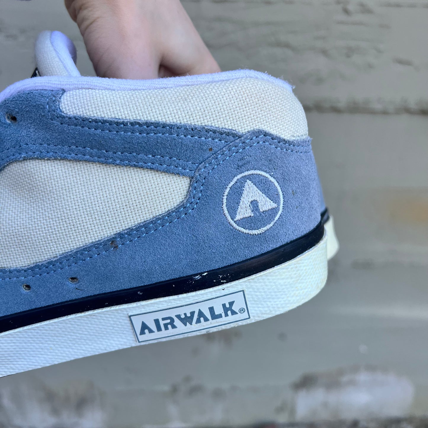 Vintage 90's Airwalk 86 Series 'Crease' Skate Shoes - Size 9M - Blue/White