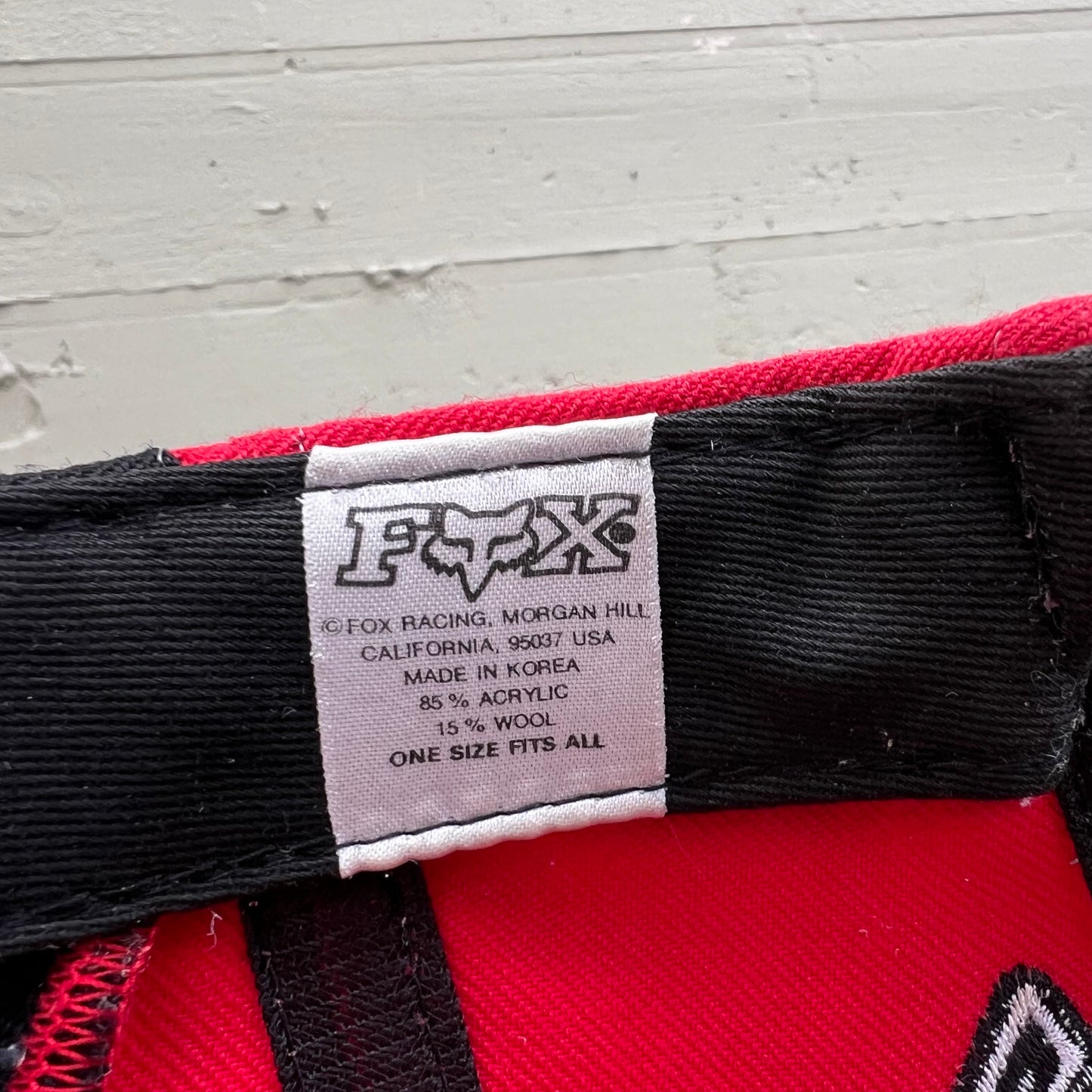 Vintage 90's Honda Fox Racing 'Jeremy McGrath' Snapback Hat - O/S - Red/Black