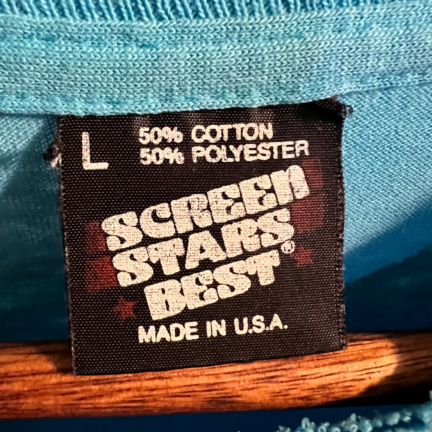 Vintage Oregon California Trail ‘Almo, Idaho' Distressed Single Stitch T-Shirt - Size Large - Made In USA - Blue/Black